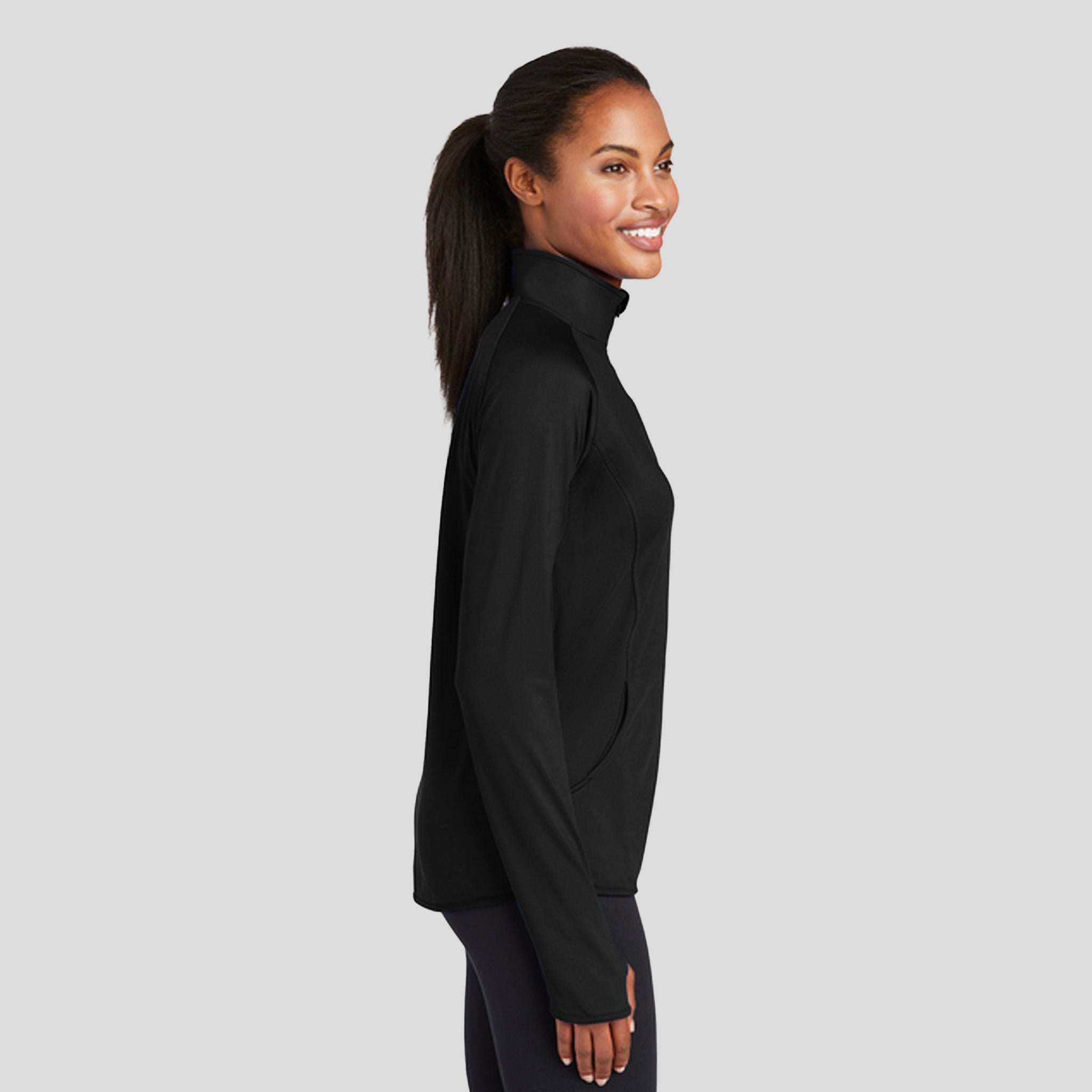 Women's Sport-Wickยฎ Stretch 1/4-Zip Pullover | Black