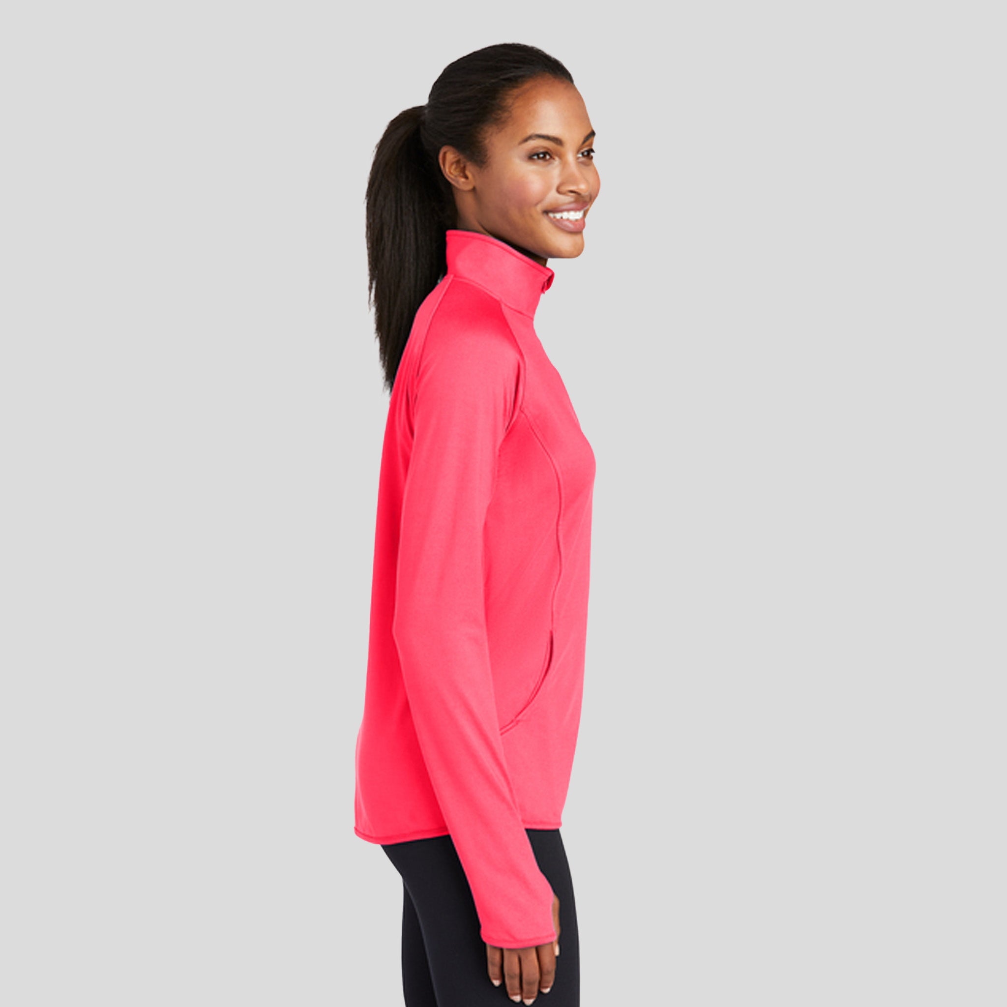Women's Sport-Wickยฎ Stretch 1/4-Zip Pullover | Hot Coral