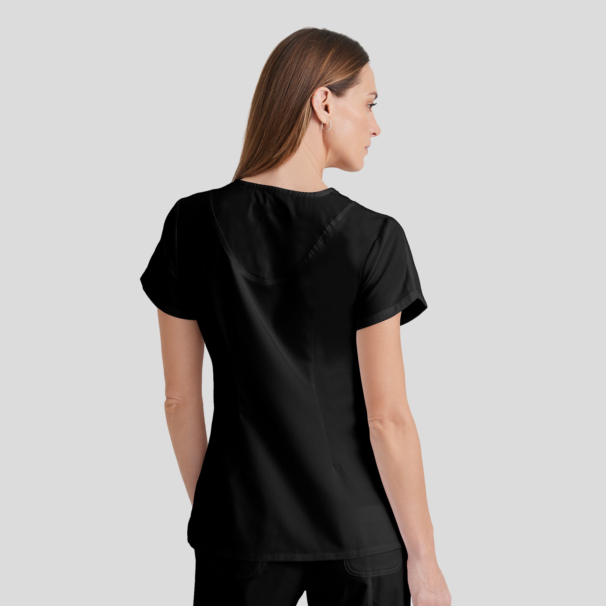 Cora 4-Pocket Scrub Top | Black