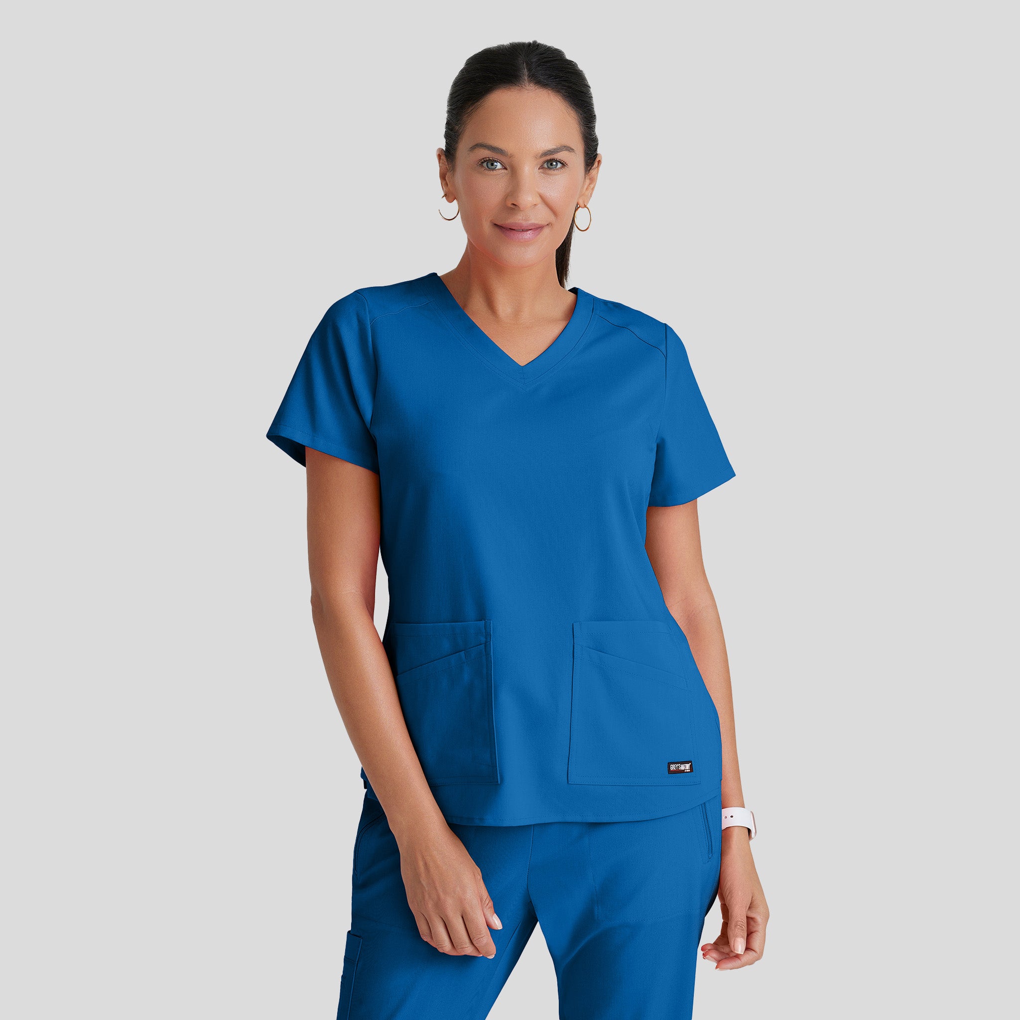 Emma 4-Pocket V-Neck Scrub Top | Royal