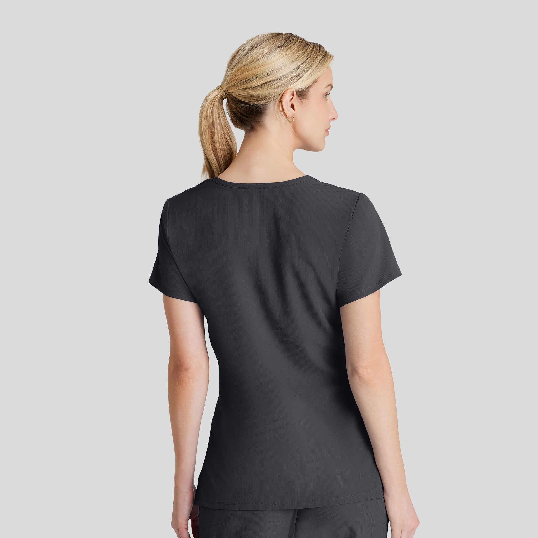 Reliance 3-Pocket Crossover V-Neck Scrub Top | Pewter