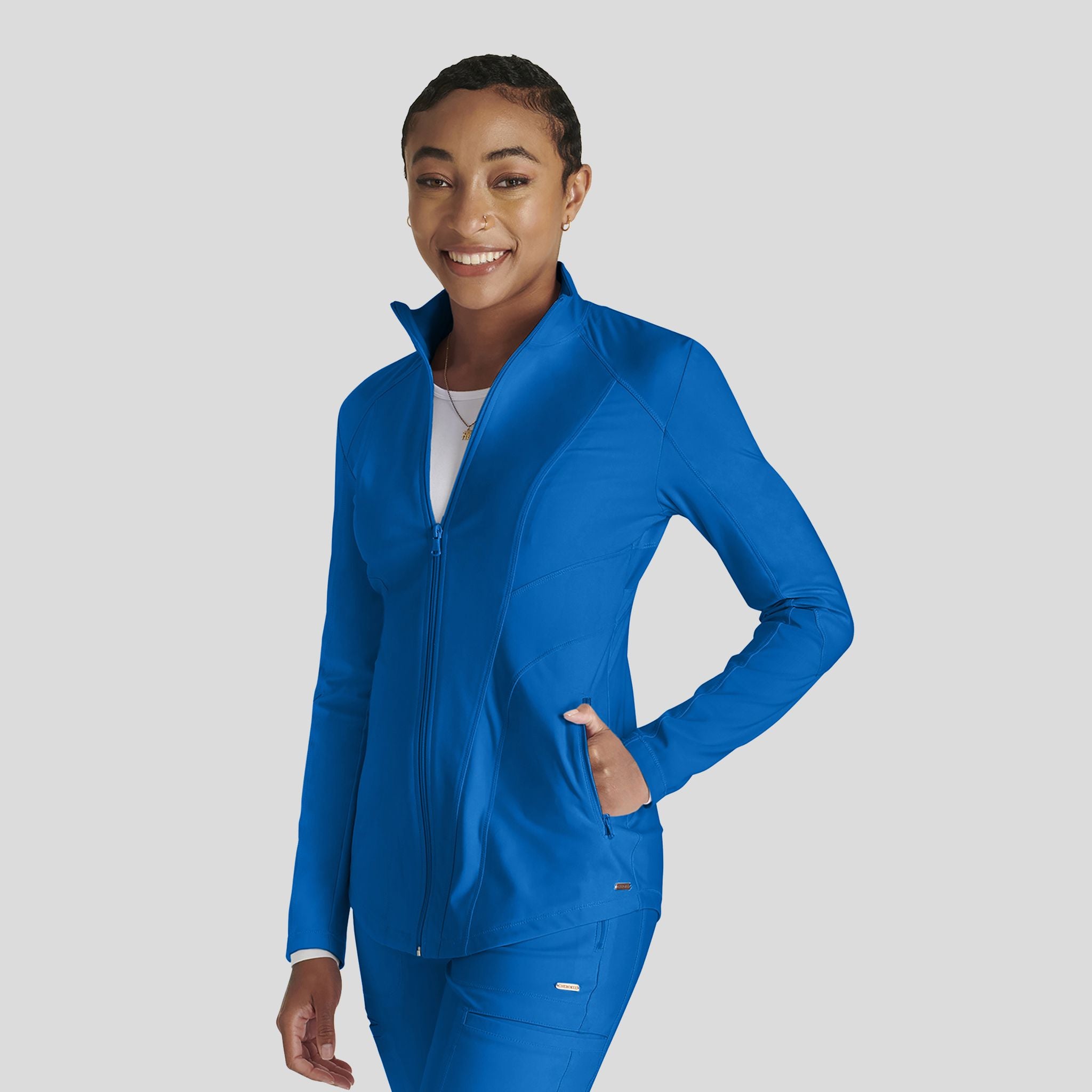 Zip Front Jacket | Royal