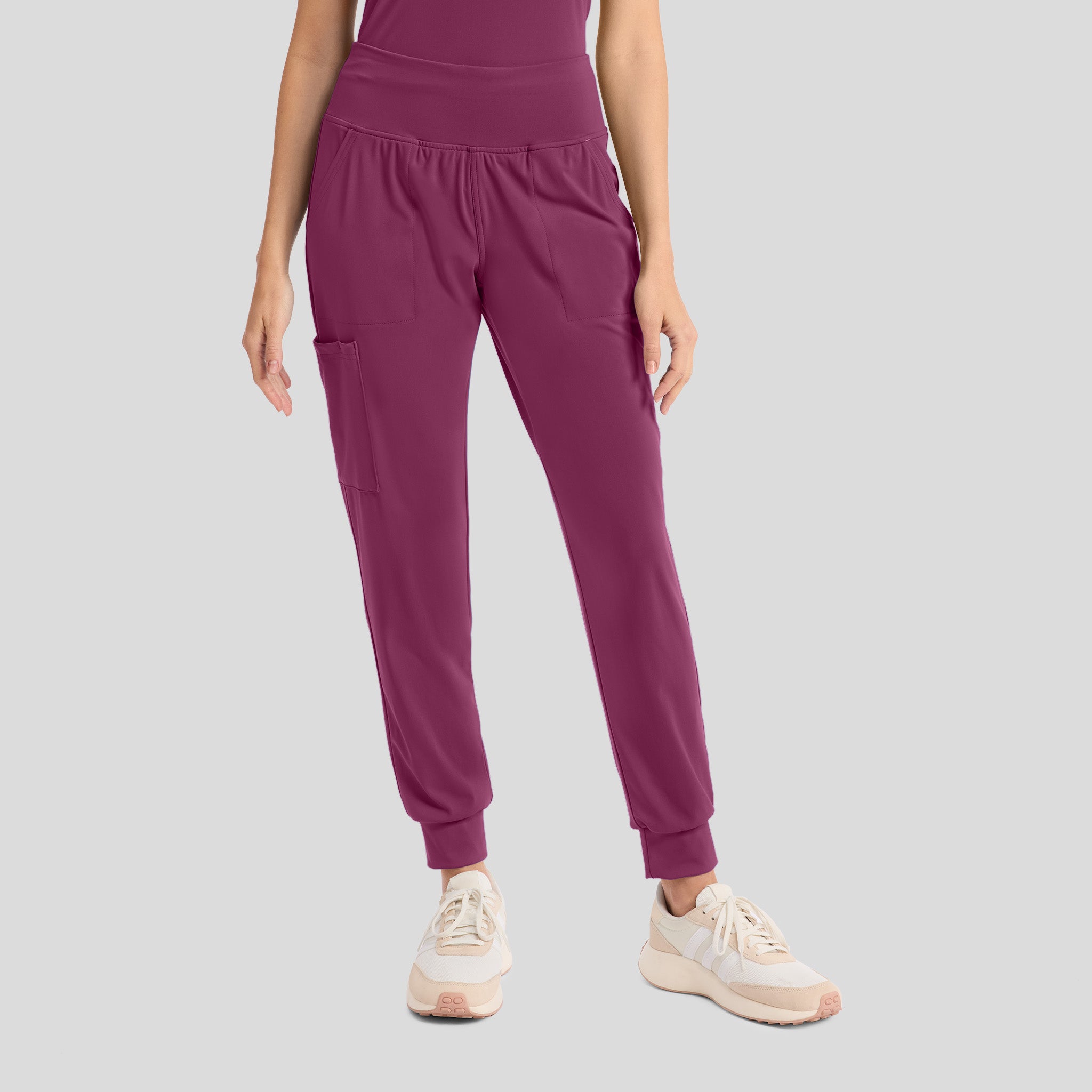 Achieve Pull-On Jogger Scrub Pant | Wine