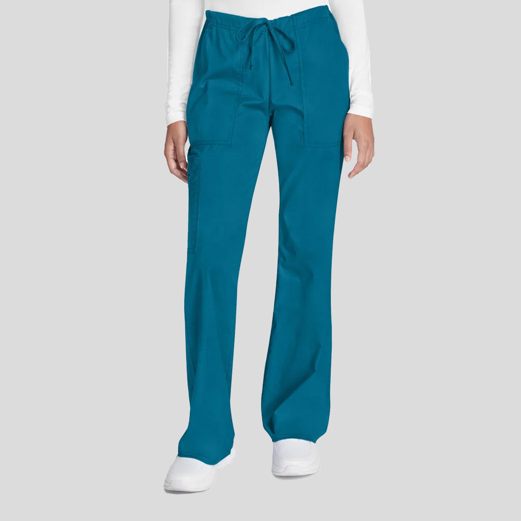 Flare Leg Drawstring Scrub Pant | Caribbean