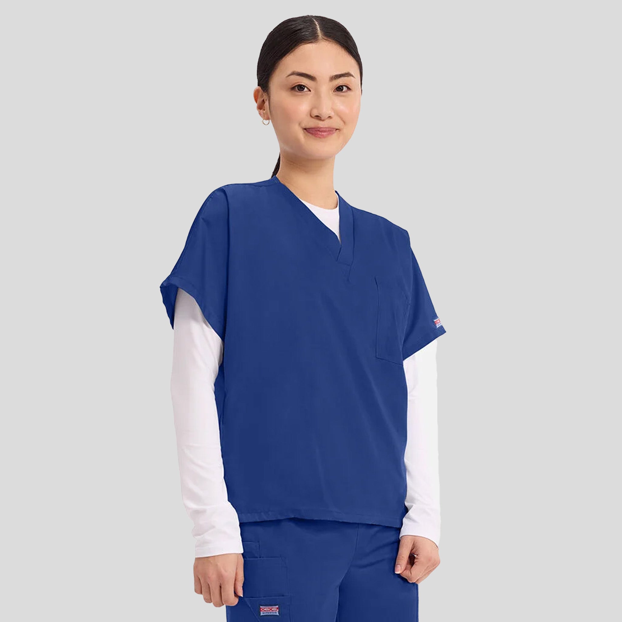 Unisex V-Neck 1 Pocket | Royal