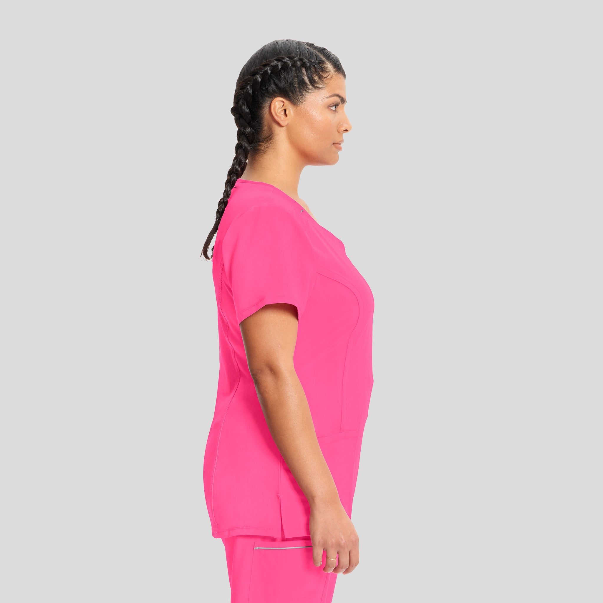 Women's Round Neck Top | Carmine Pink