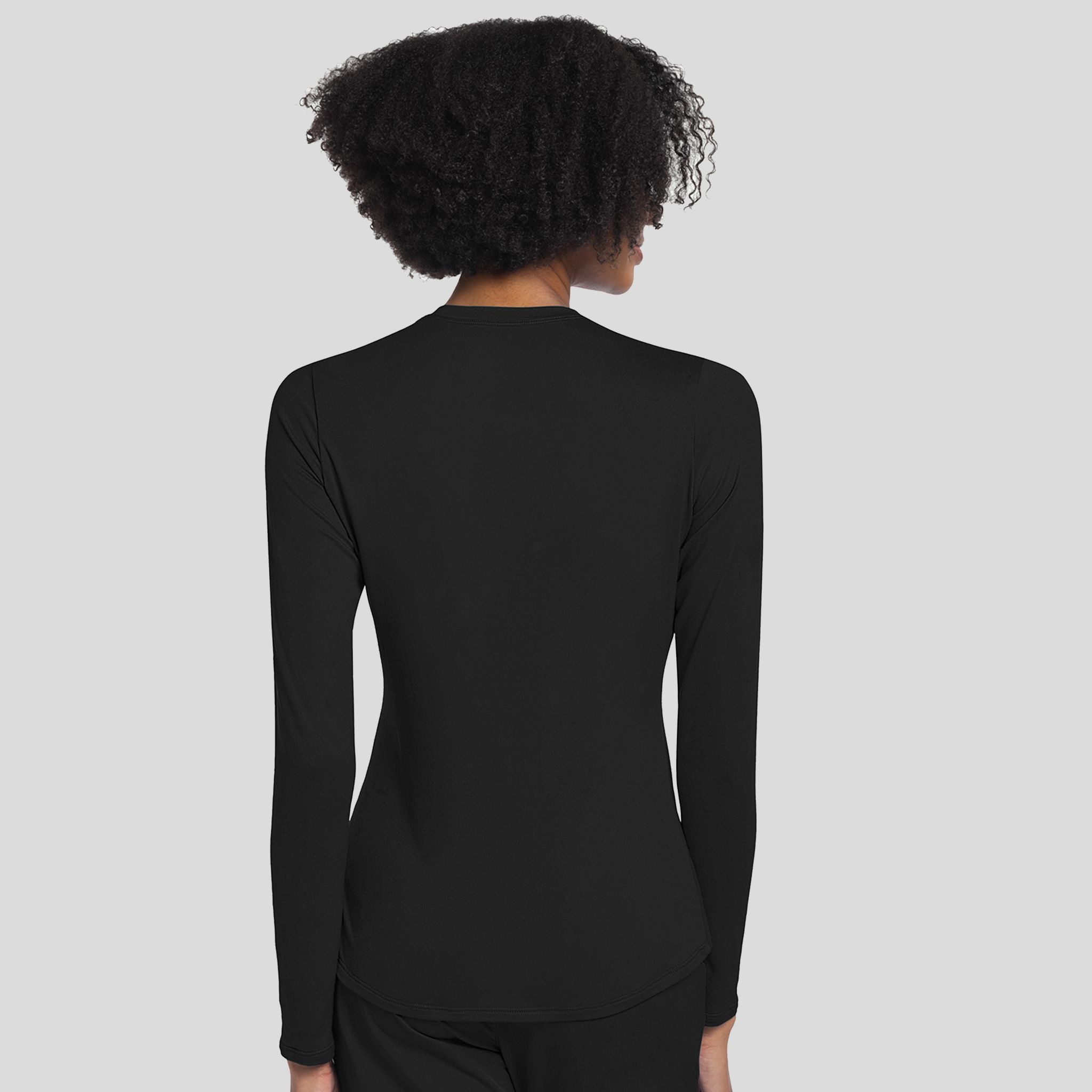 Long Sleeve Underscrub Knit Tee | Black