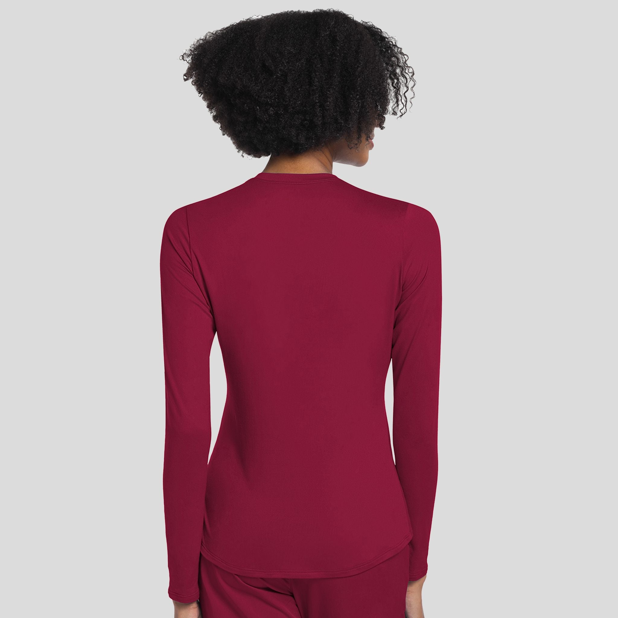 Long Sleeve Underscrub Knit Tee | Red