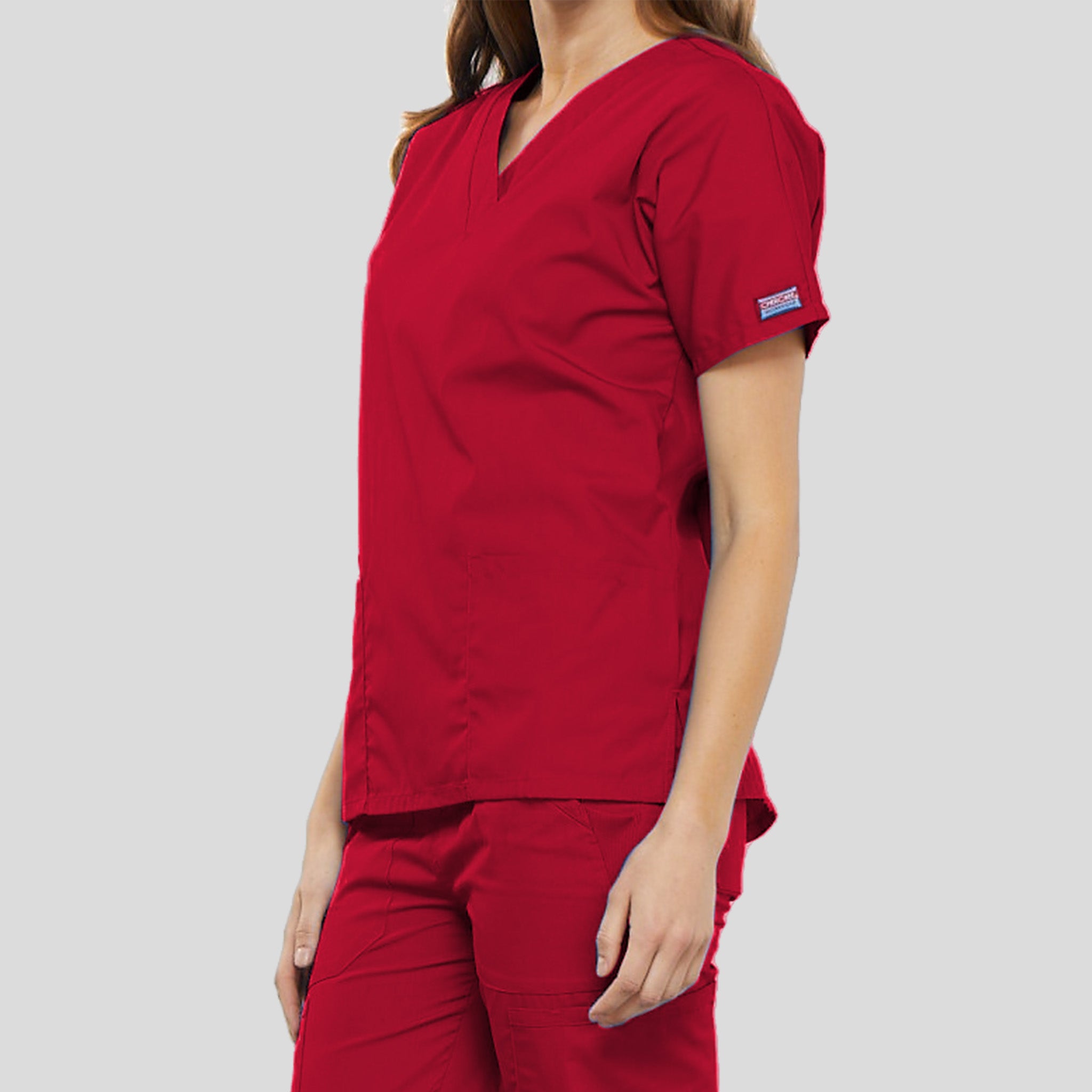 Women's V-Neck 2 Pocket | Red