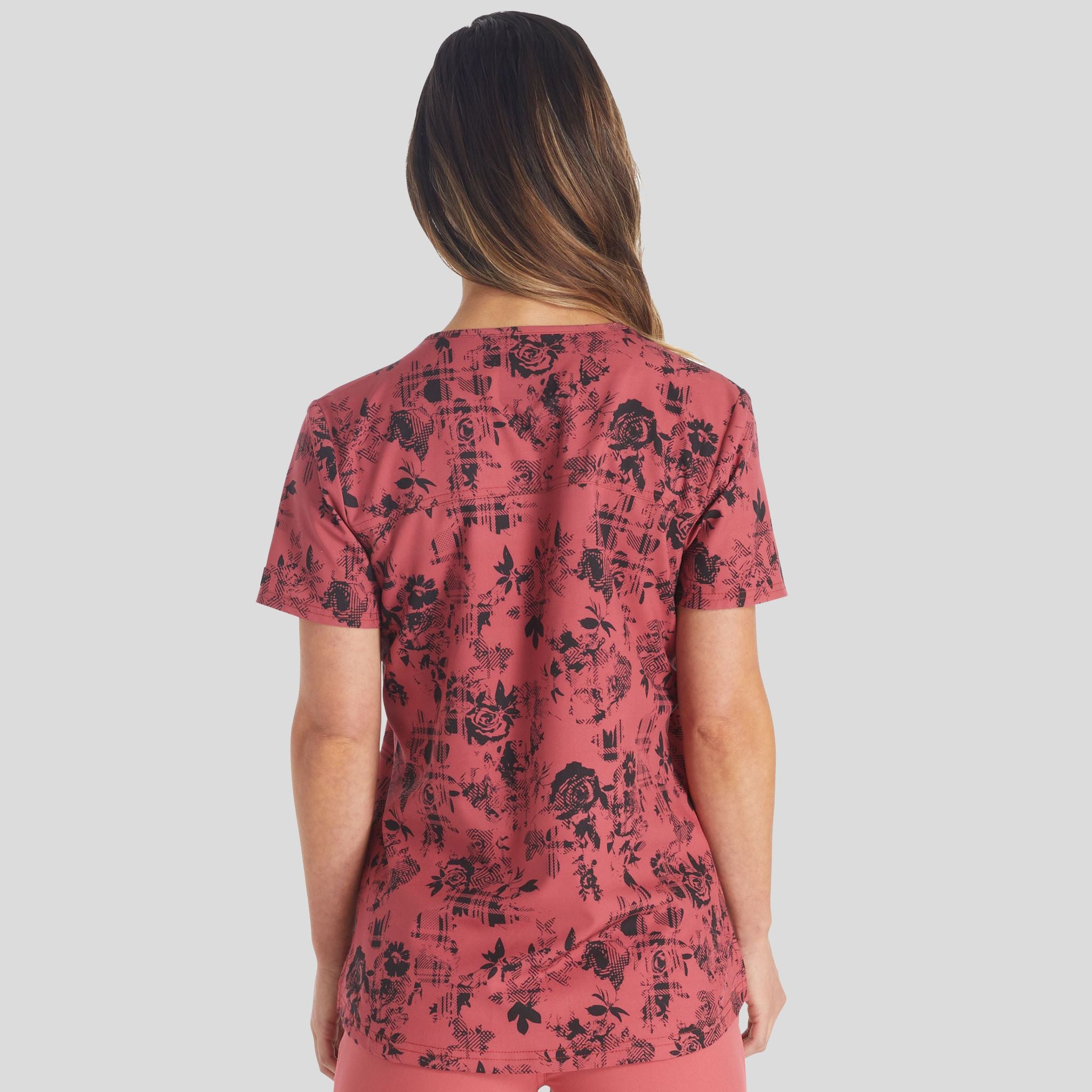 Grunge N Roses Print Top