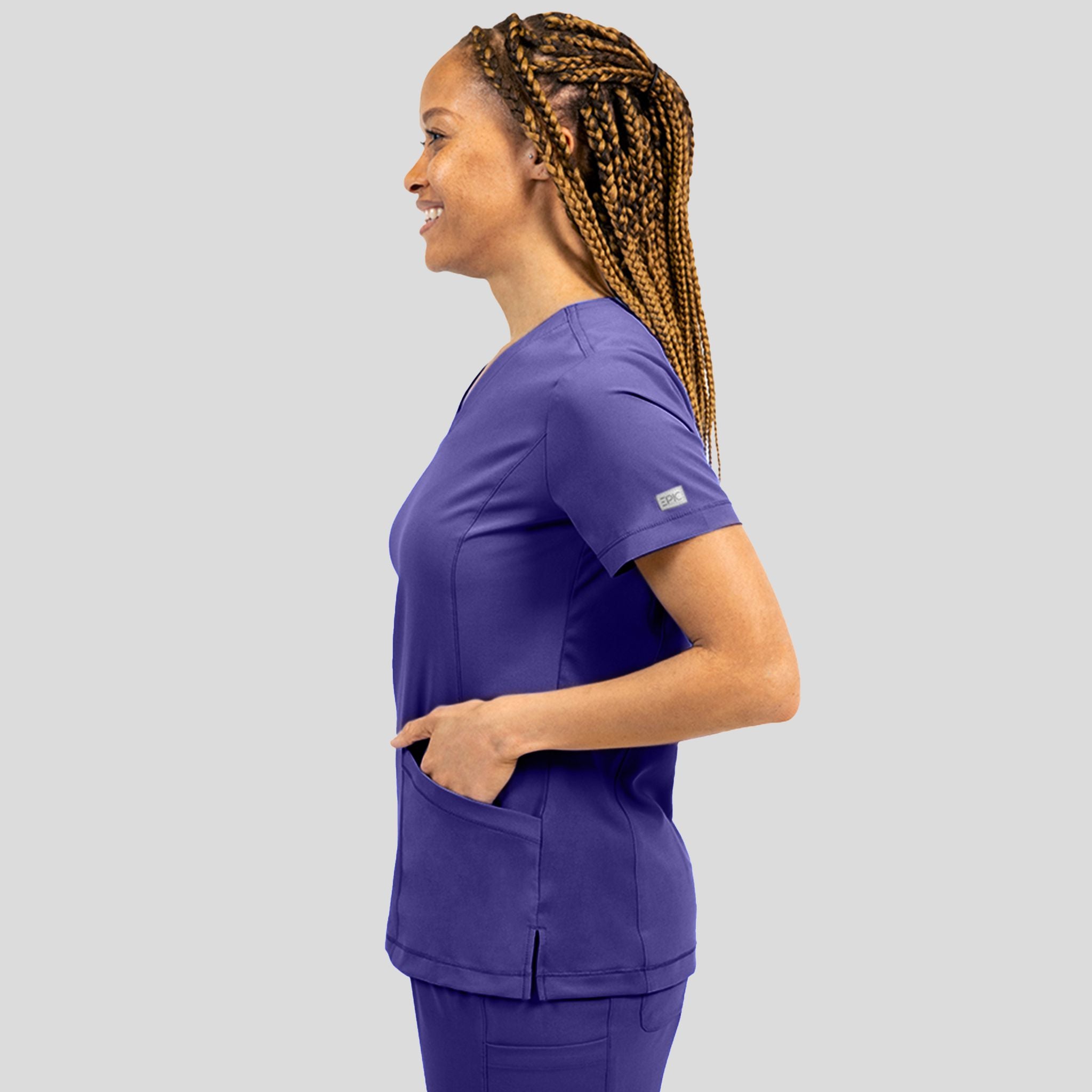 Women's V-Neck Top | Grape