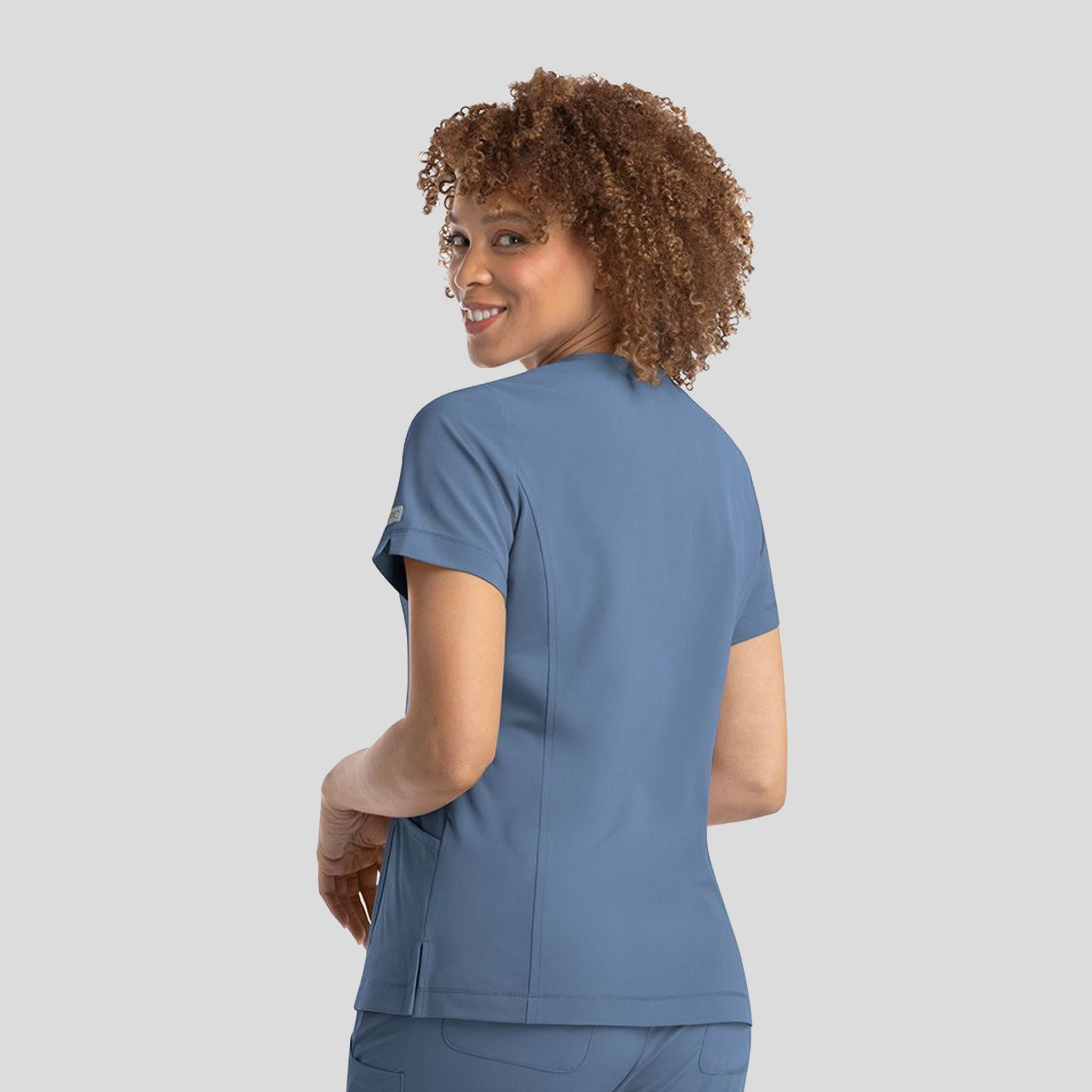 Notched Crew Neck Top | Glazier Lake