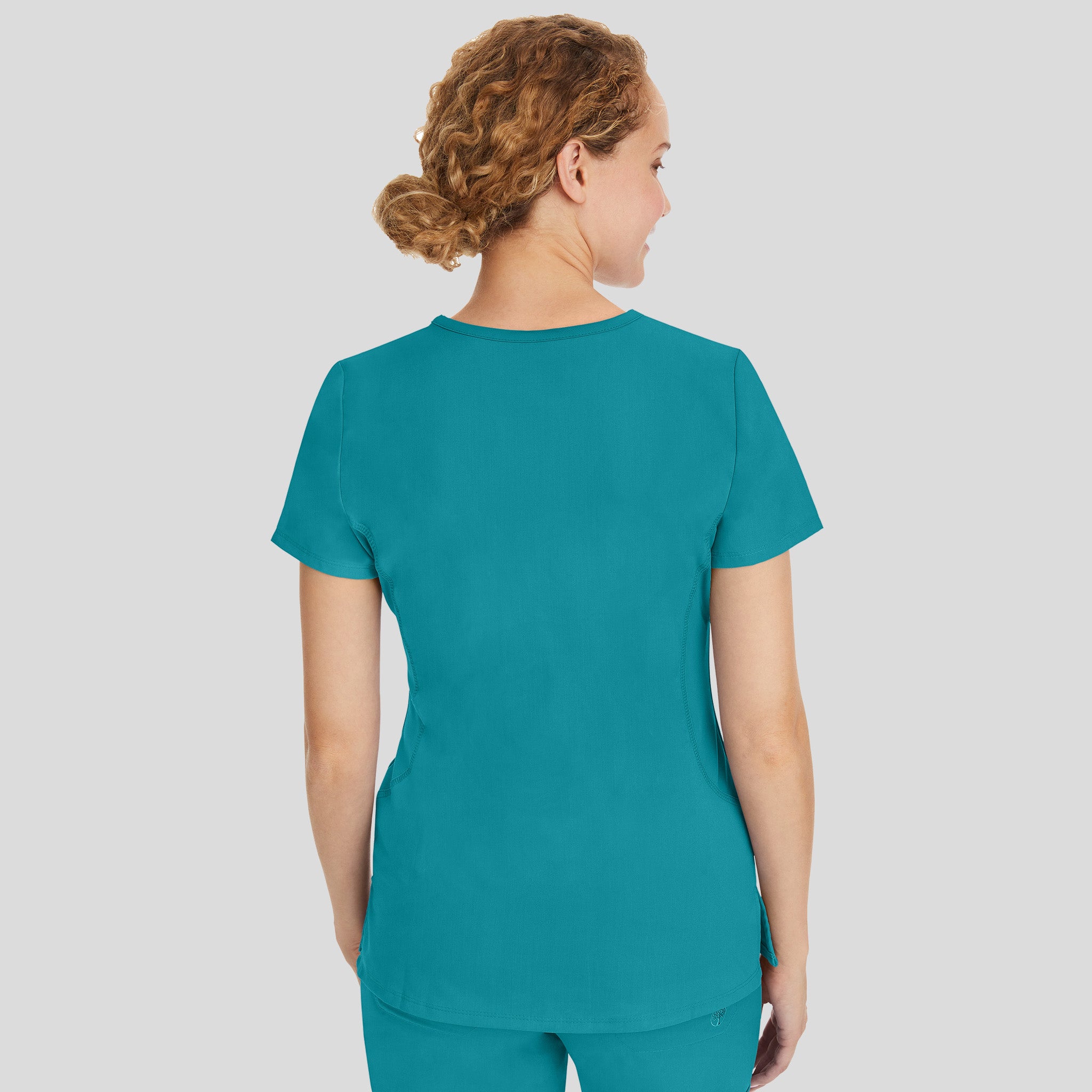 Juliet V-Neck Yoga Scrub Top | Teal
