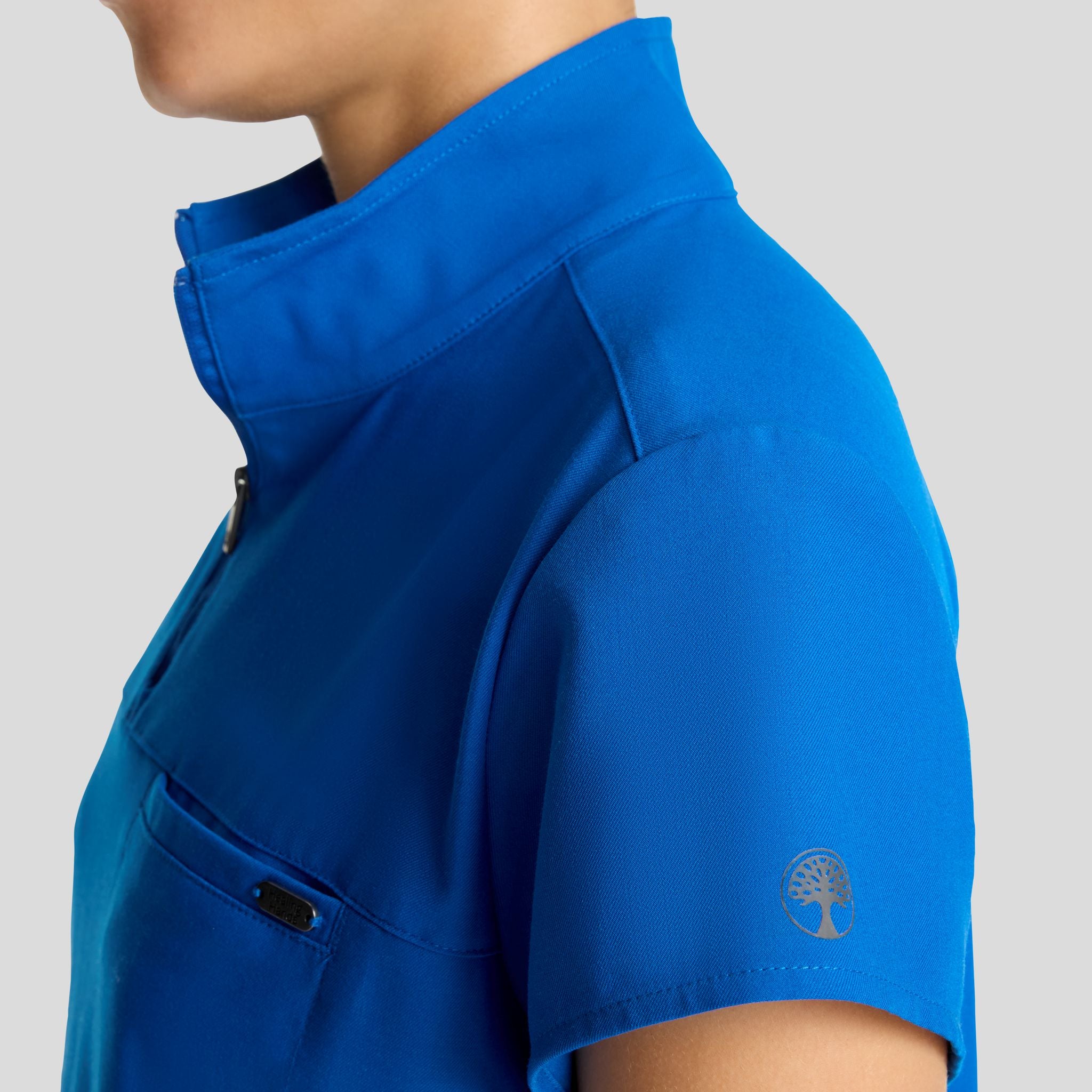 Women's Bella Quarter Zip Scrub Top | Royal