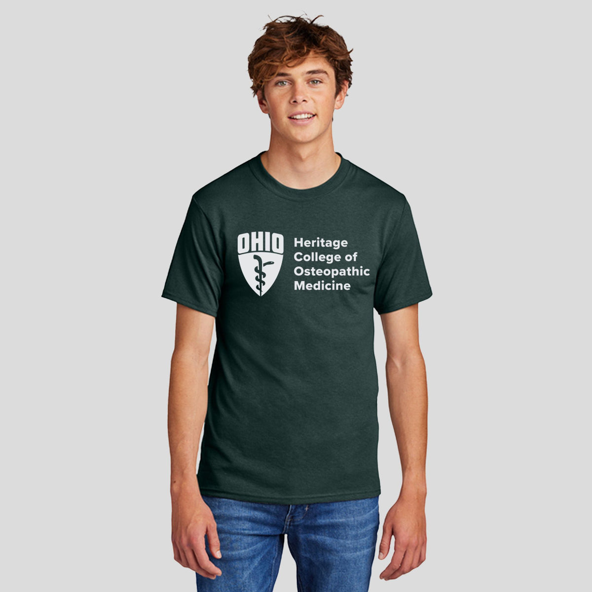 OU Core Blend Tee - School Logo | Dark Green