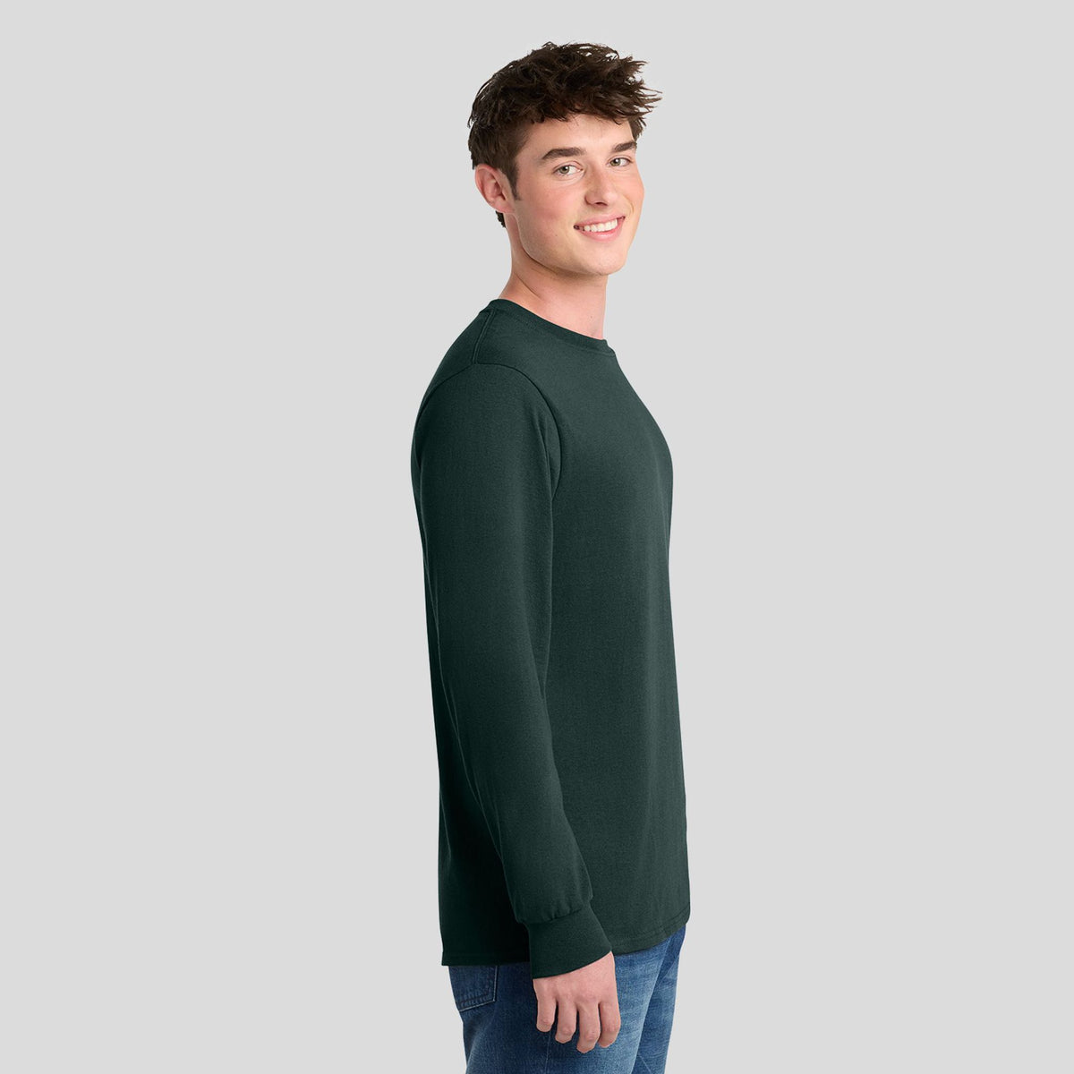Long Sleeve Core Blend Tee | Dark Green