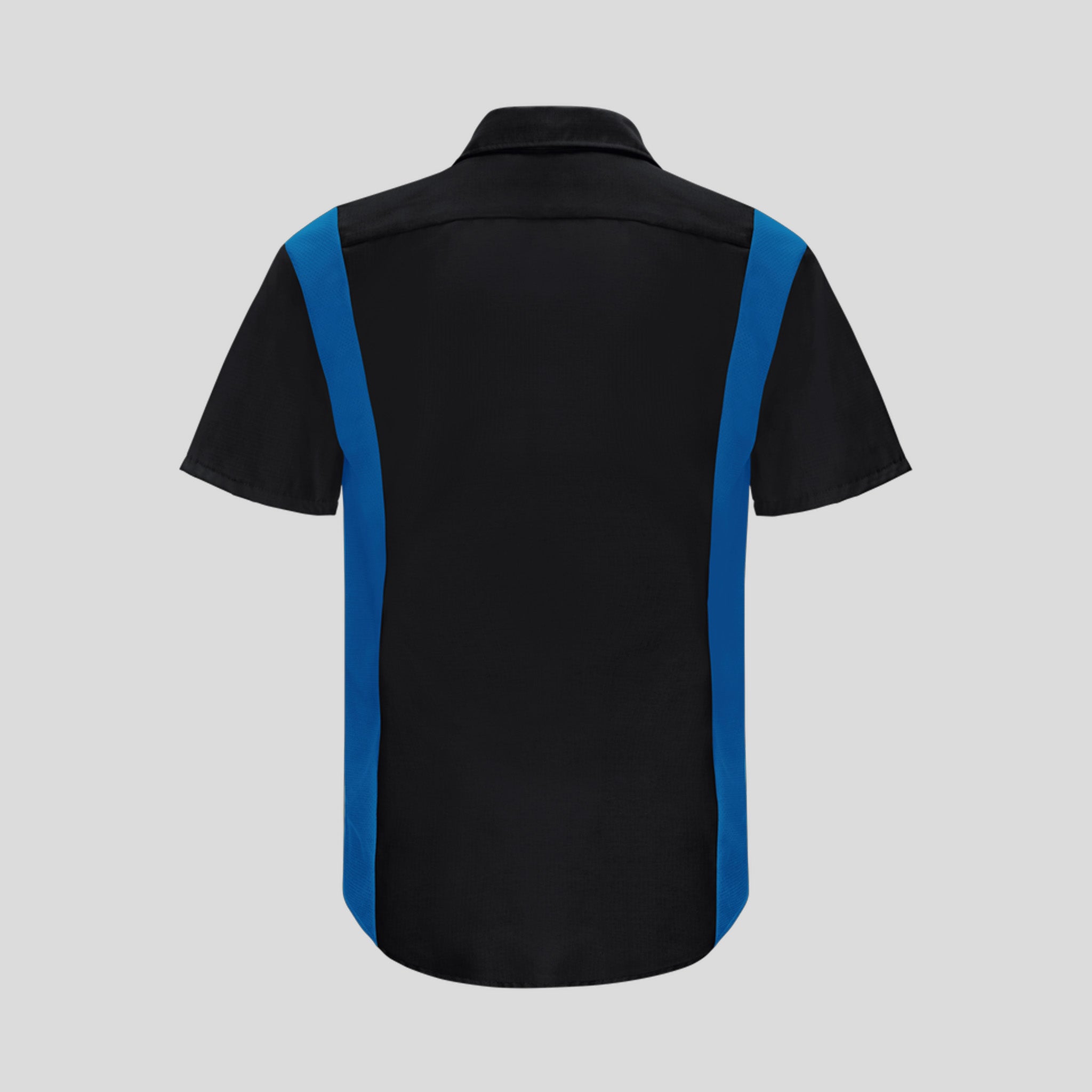 Short Sleeve Performance Plus Shop Shirt With Oilblok Technology | Black / Royal Blue Mesh