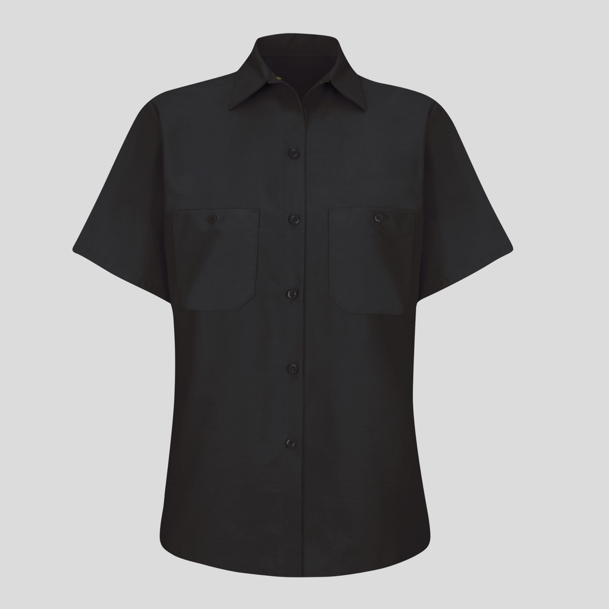 Women's Short Sleeve Industrial Work Shirt | Black