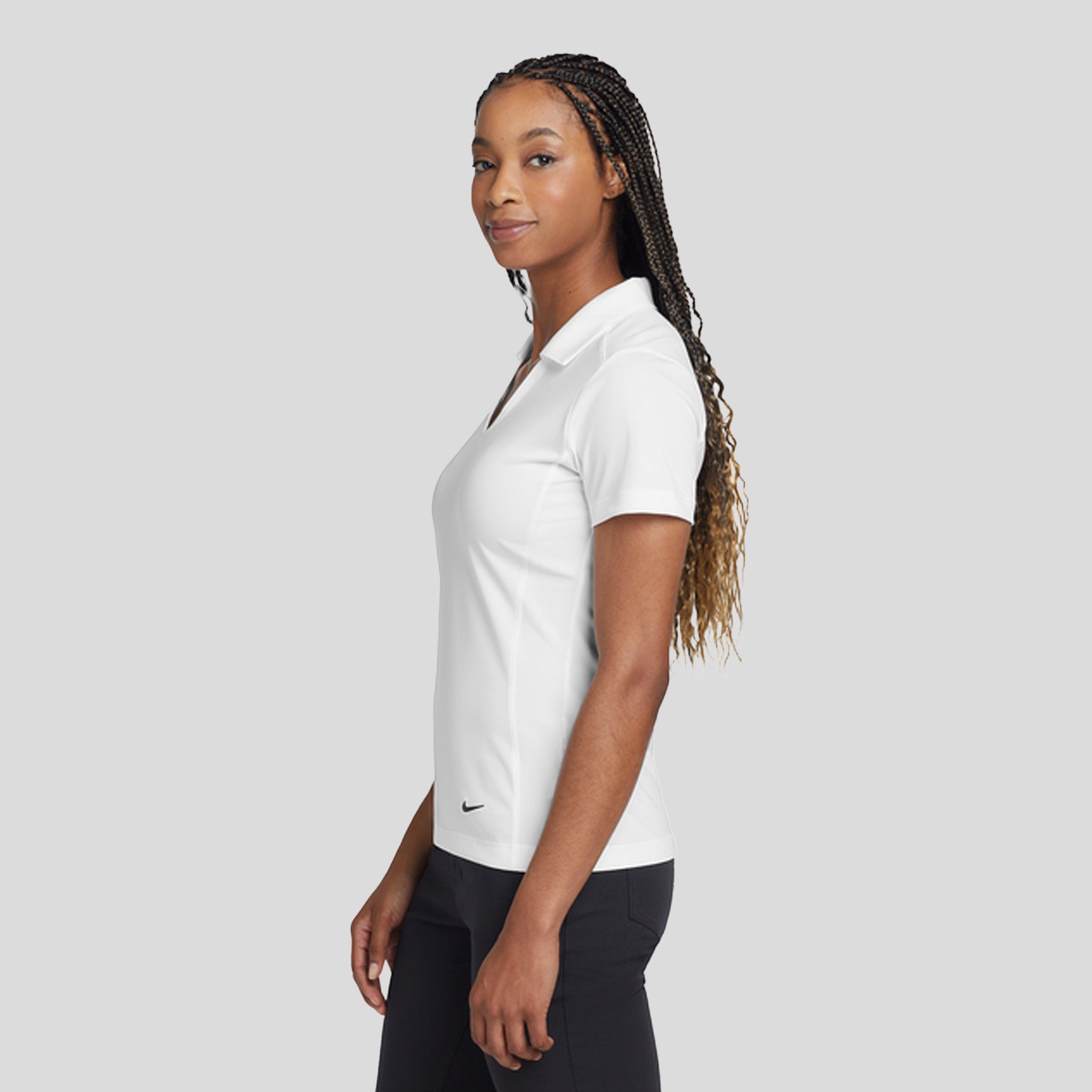 Women's Dri-FIT Vertical Mesh Polo | White