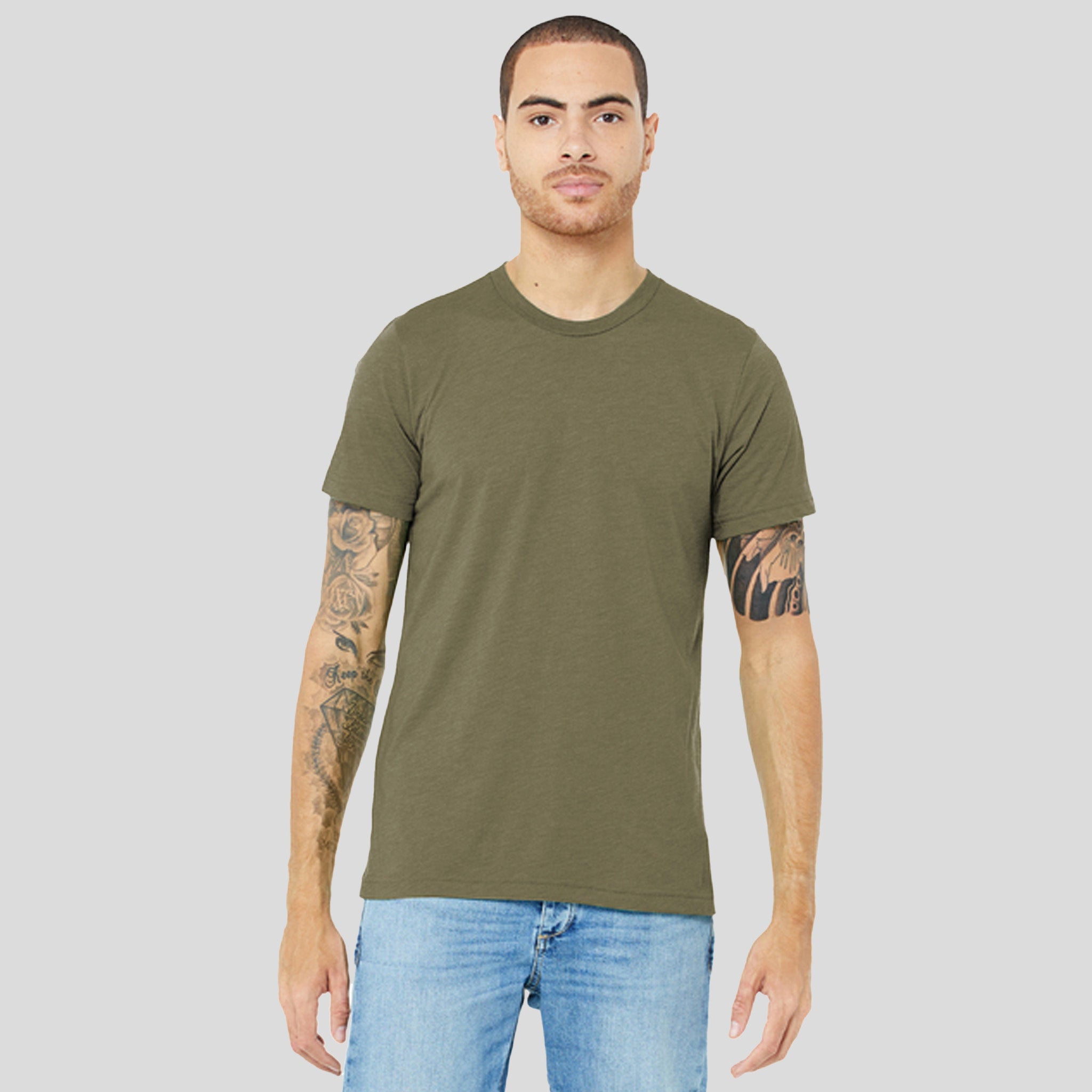 Unisex Triblend Short Sleeve Tee | Olive Triblend