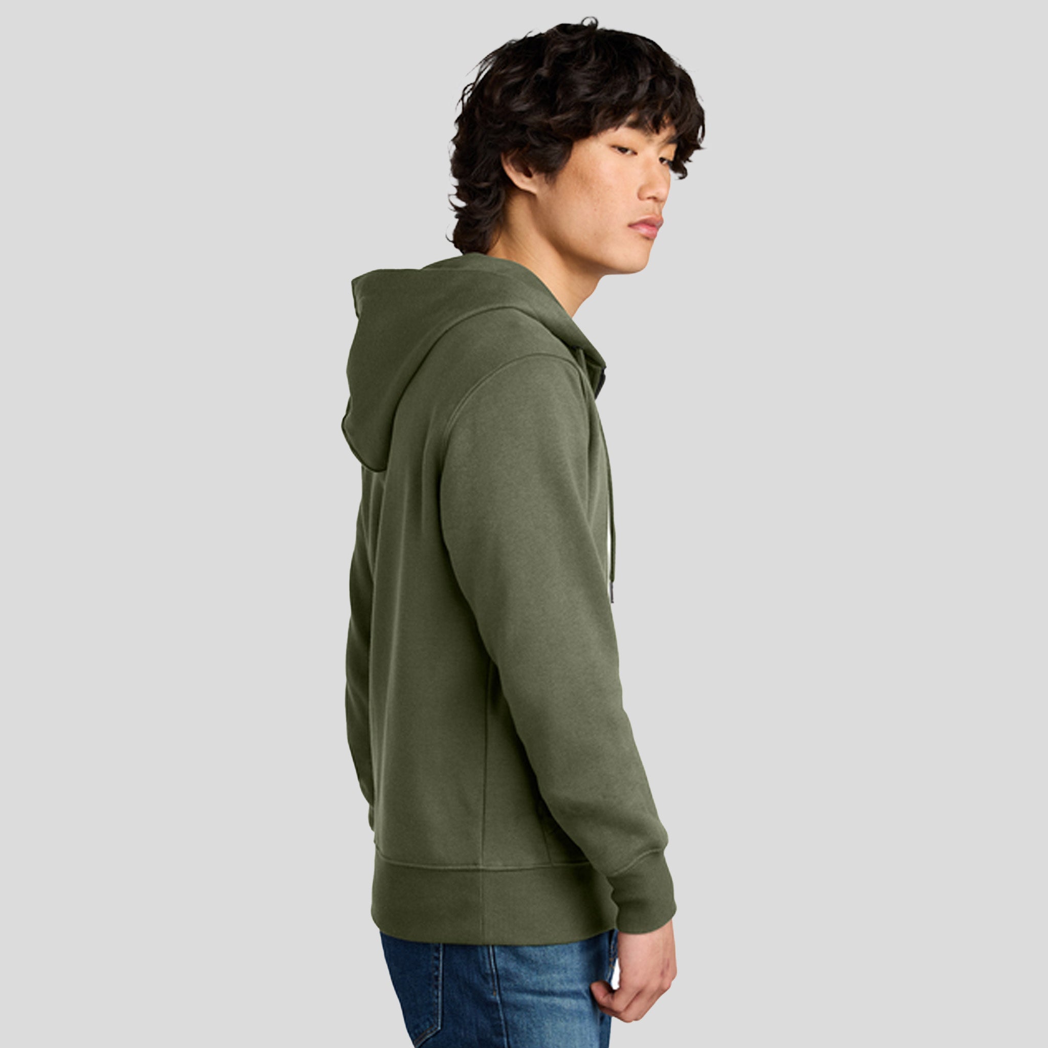 Perfect Weight® Fleece Full-Zip Hoodie | Military Green