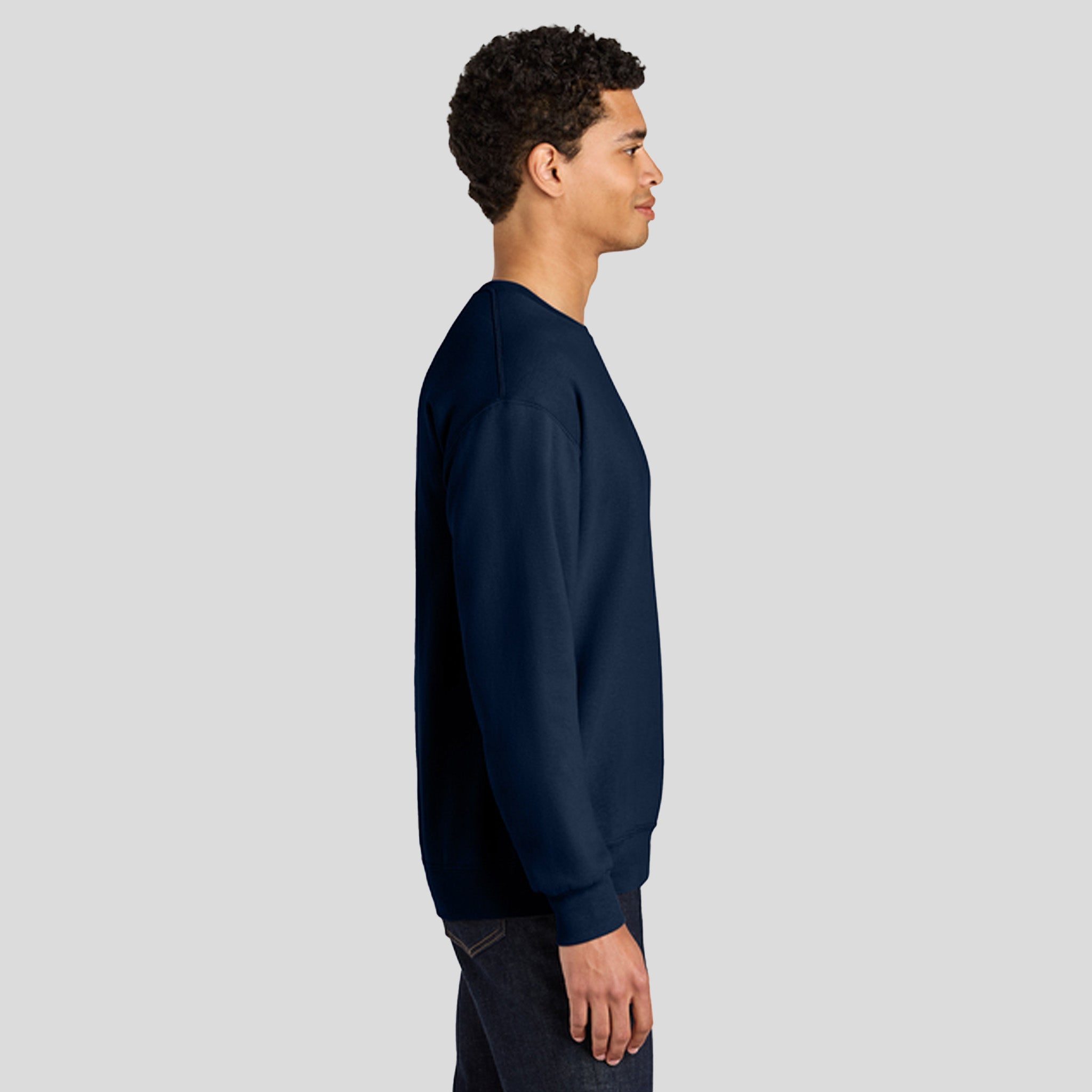 Ultimate™ Unisex CVC Ring Spun Crewneck Sweatshirt | J. Navy