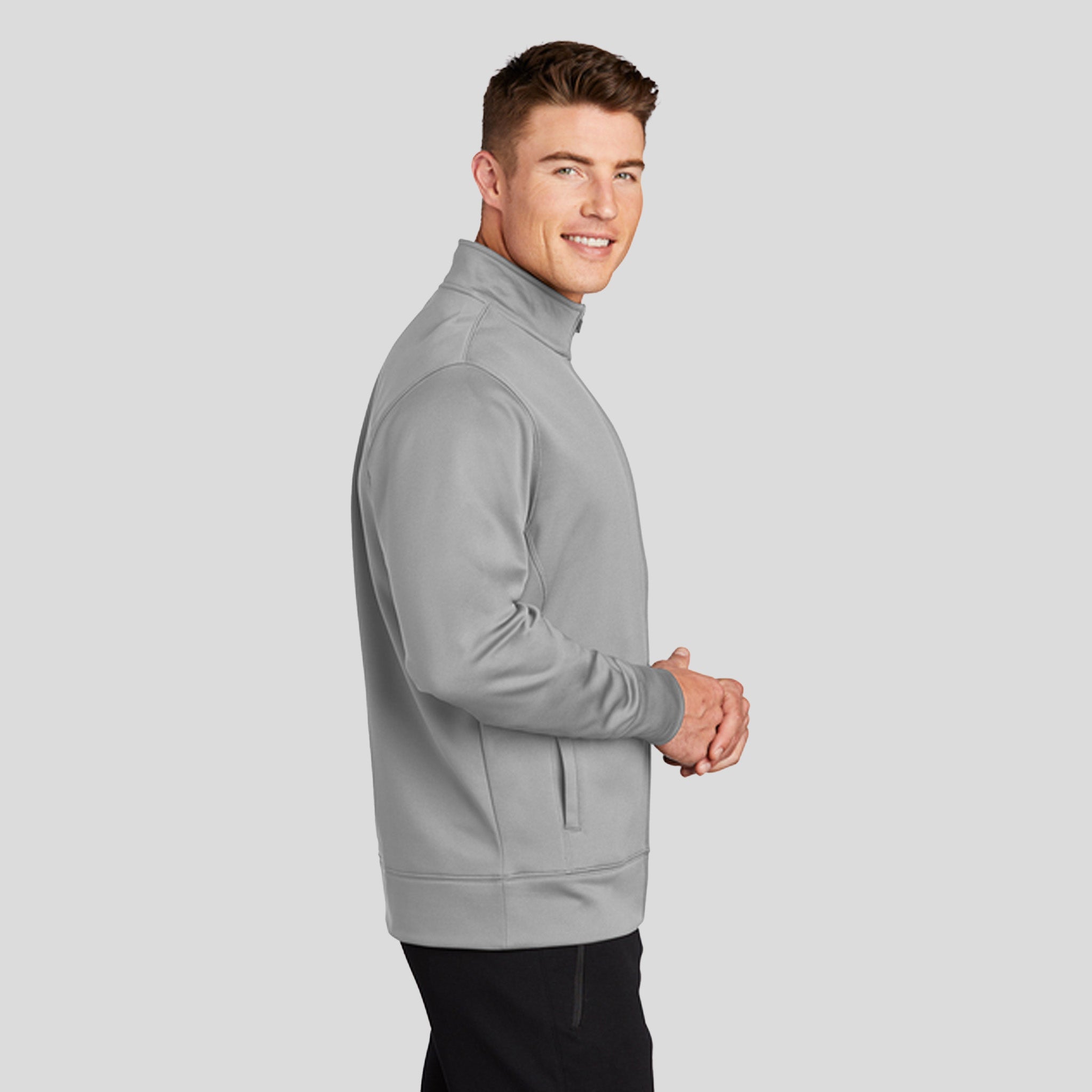 Sport-Wick® Fleece Full-Zip Jacket | Silver