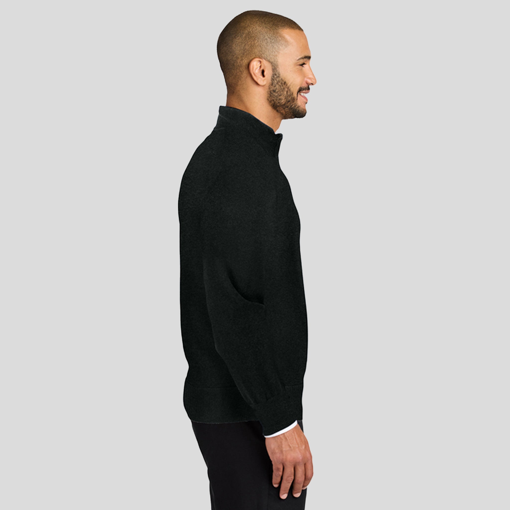 Easy Care 1/4-Zip Sweater | Deep Black