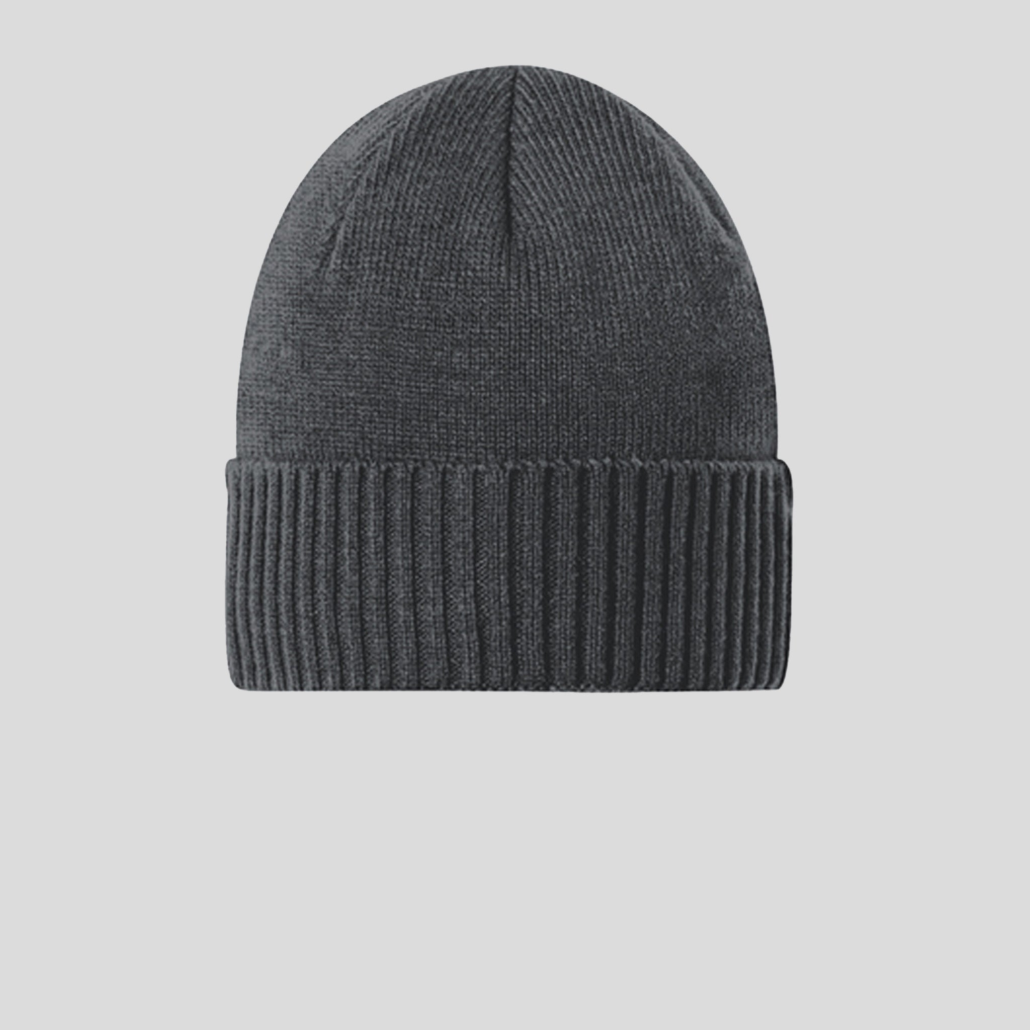 Rib Knit Cuff Beanie | Graphite