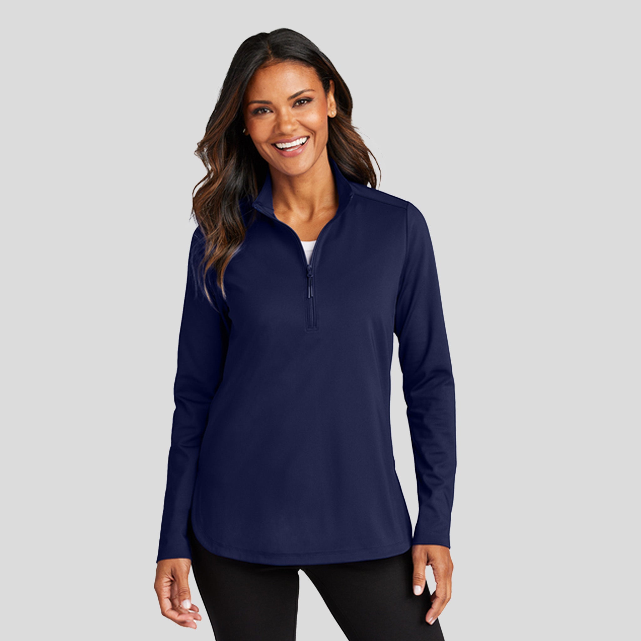 Women's C-FREE® Double Knit 1/4-Zip | Navy