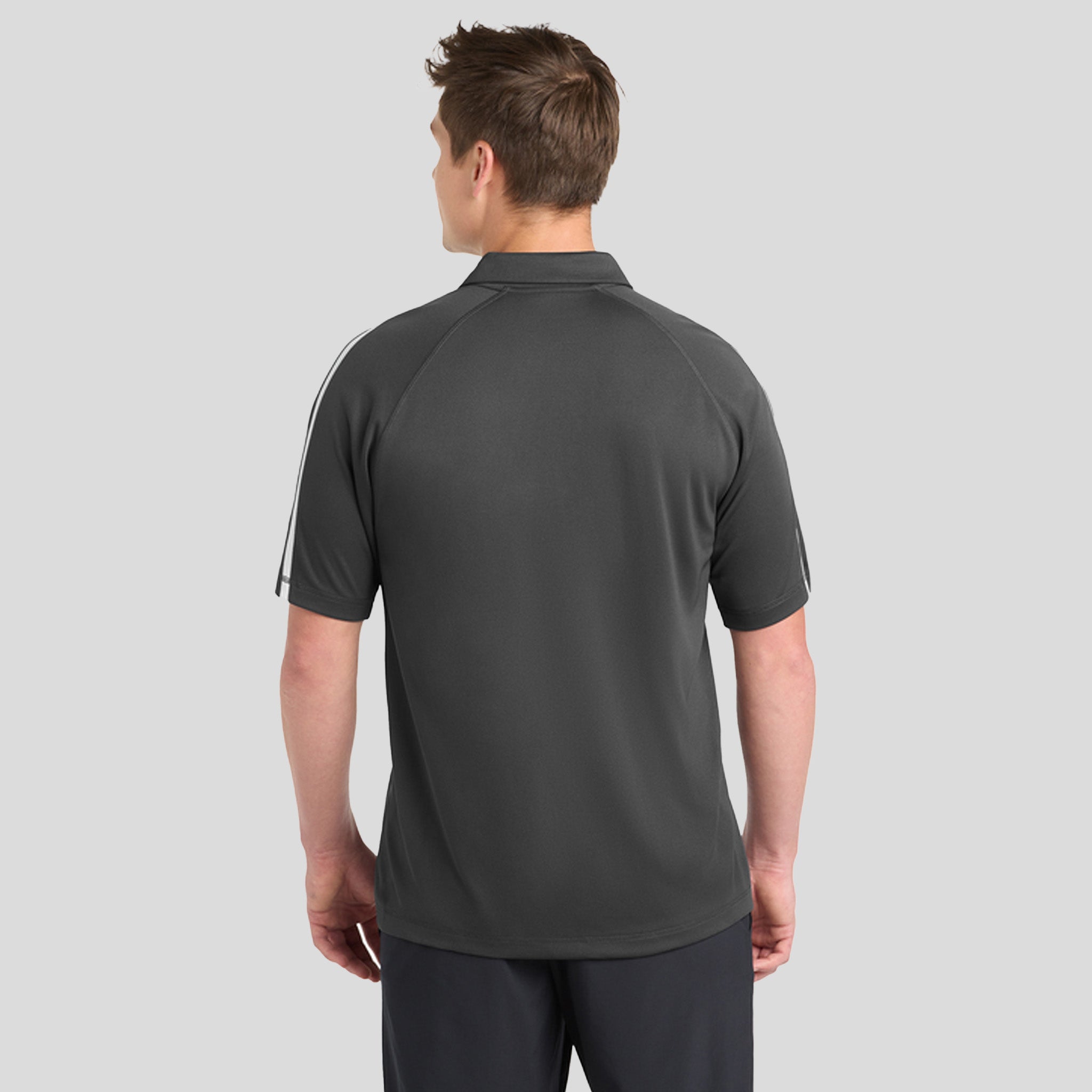 PosiCharge® Micro-Mesh Colorblock Polo | Grey/White