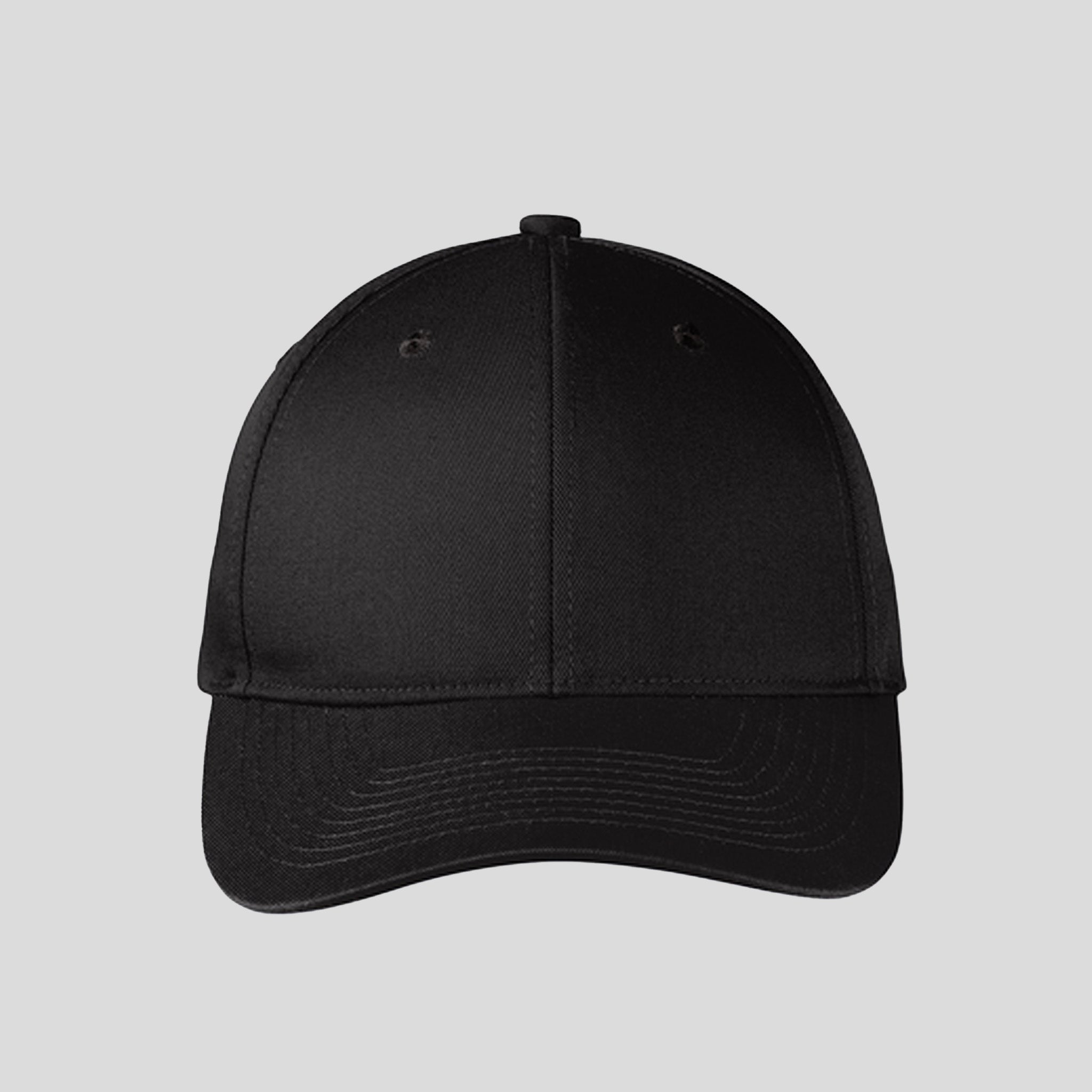 Snapback Fine Twill Cap | Black
