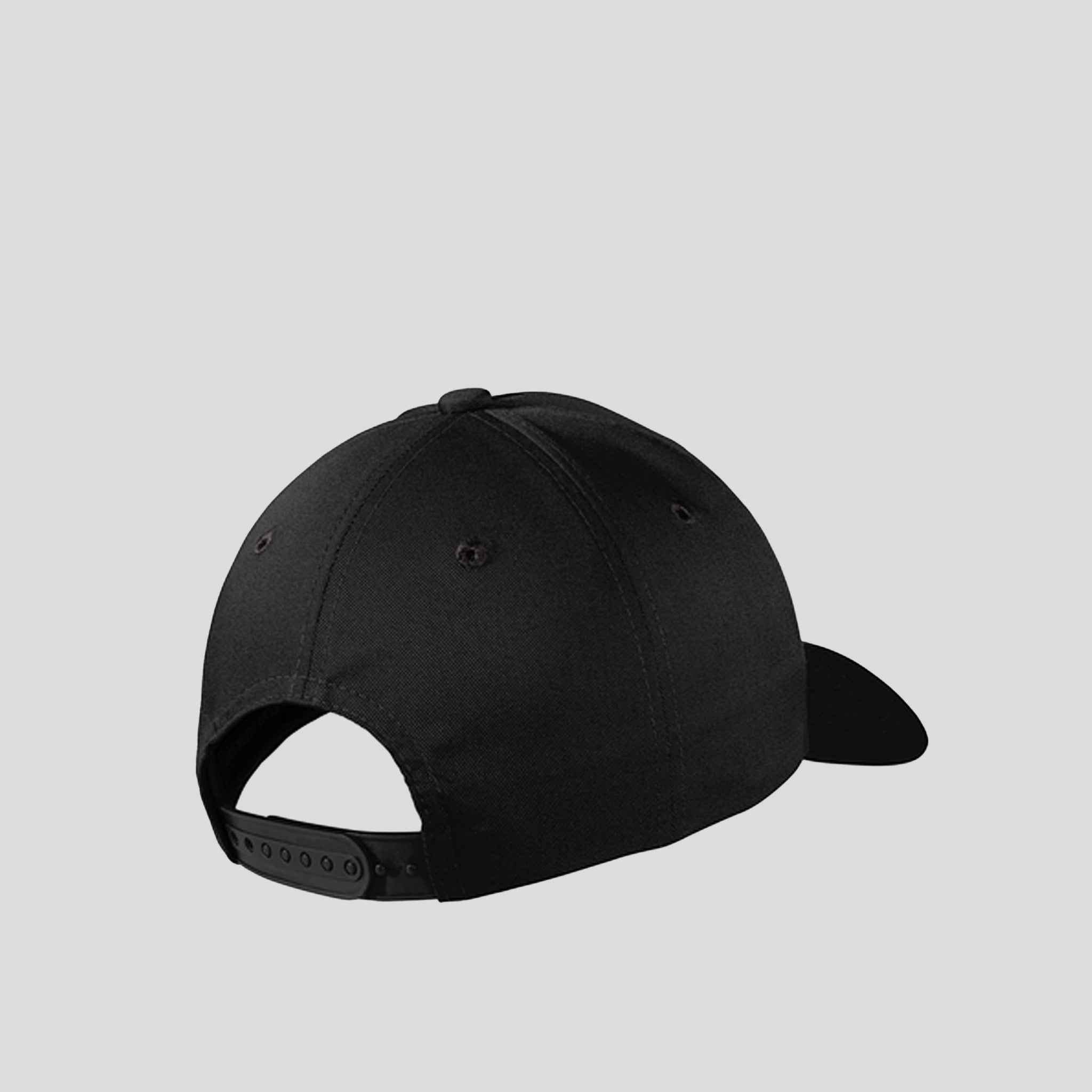 Snapback Fine Twill Cap | Black