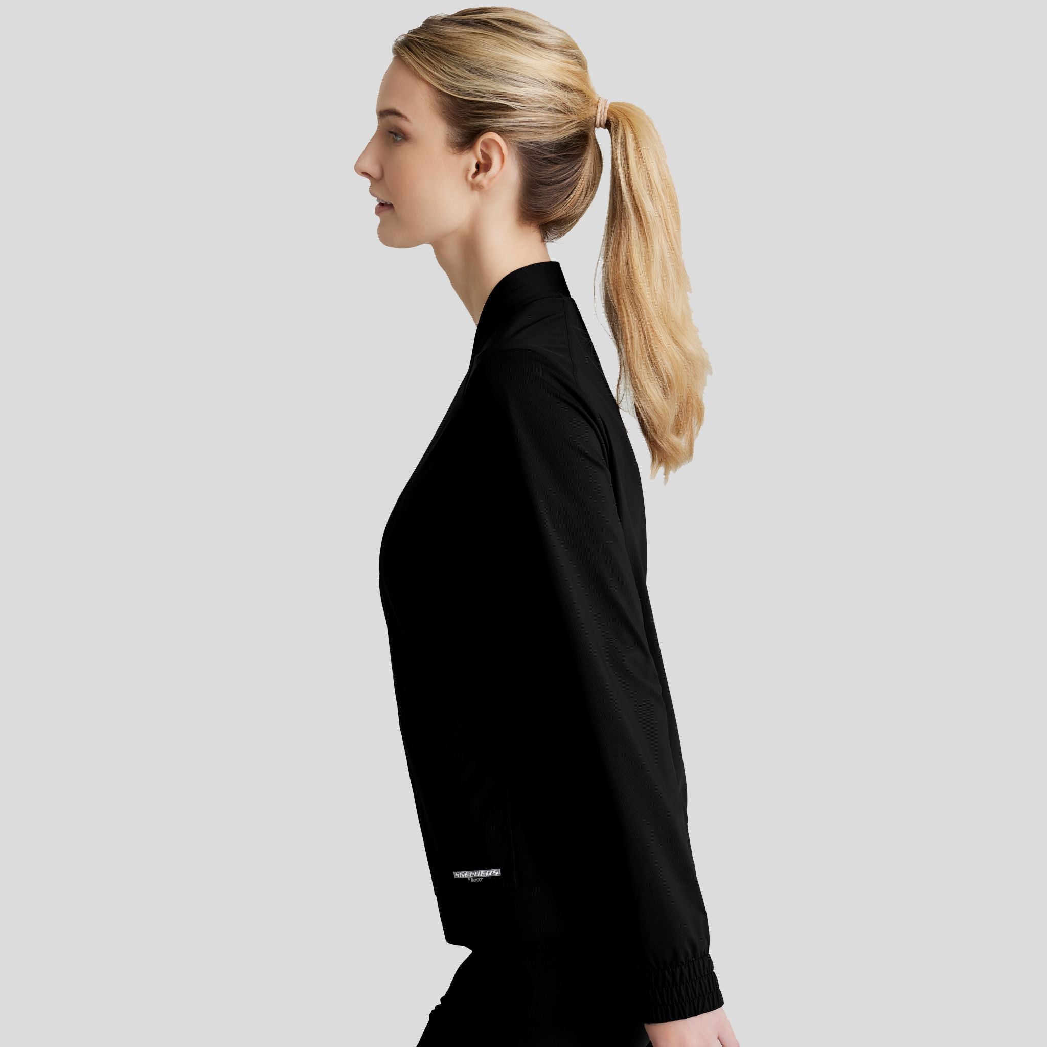 Contour 3-Pocket Front Zipper Warm Up | Black