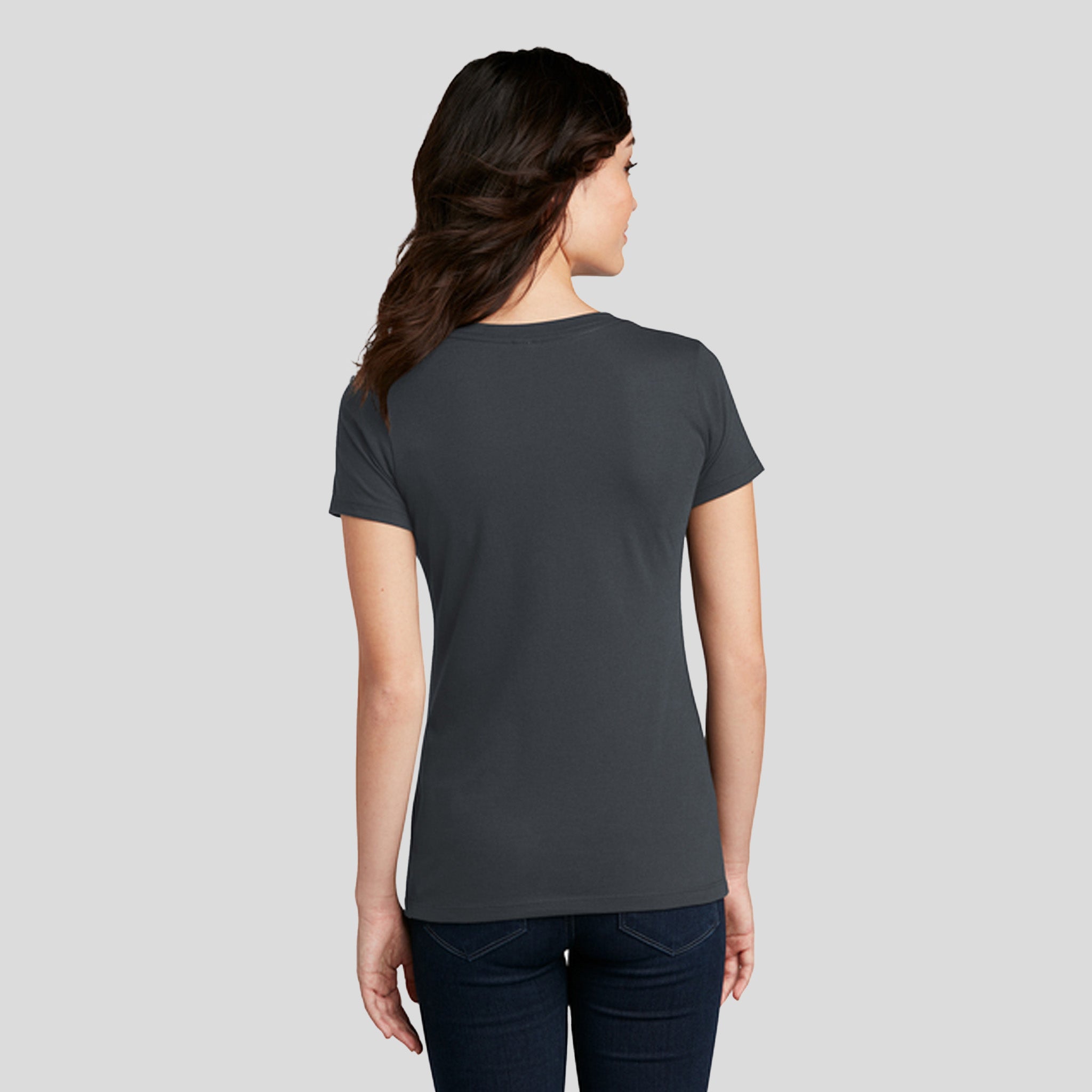Women’s Perfect Blend® CVC V-Neck Tee | Charcoal