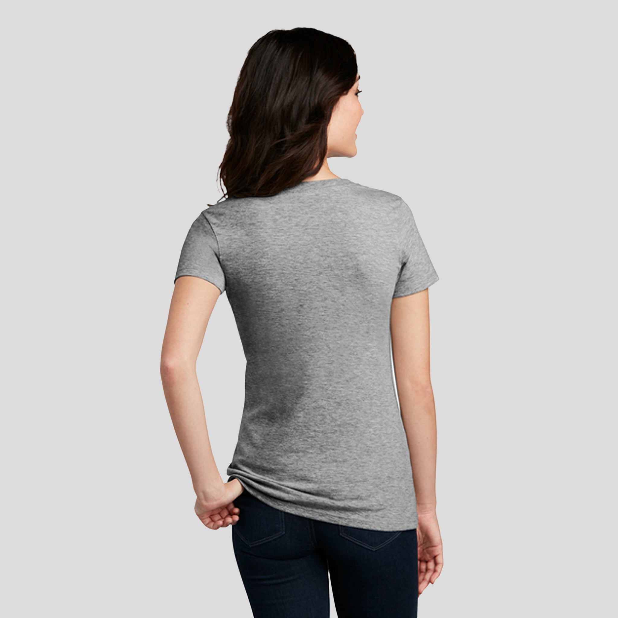 Women’s Perfect Blend® CVC V-Neck Tee | Grey Frost
