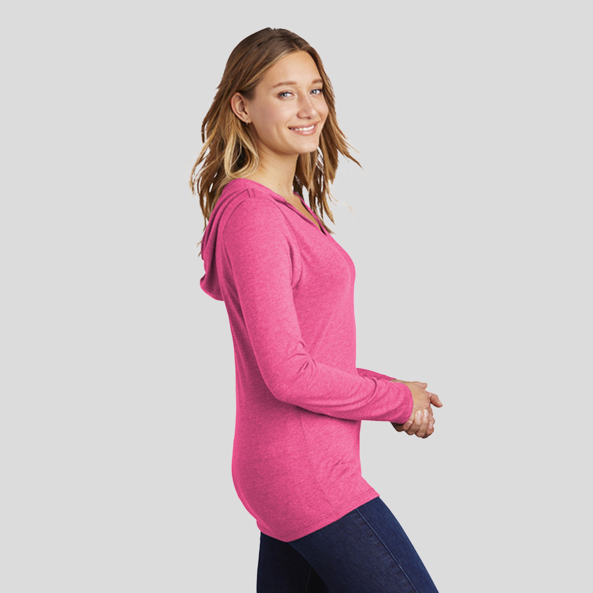 Women’s Perfect Tri ® Long Sleeve Hoodie | Fuchsia Frost