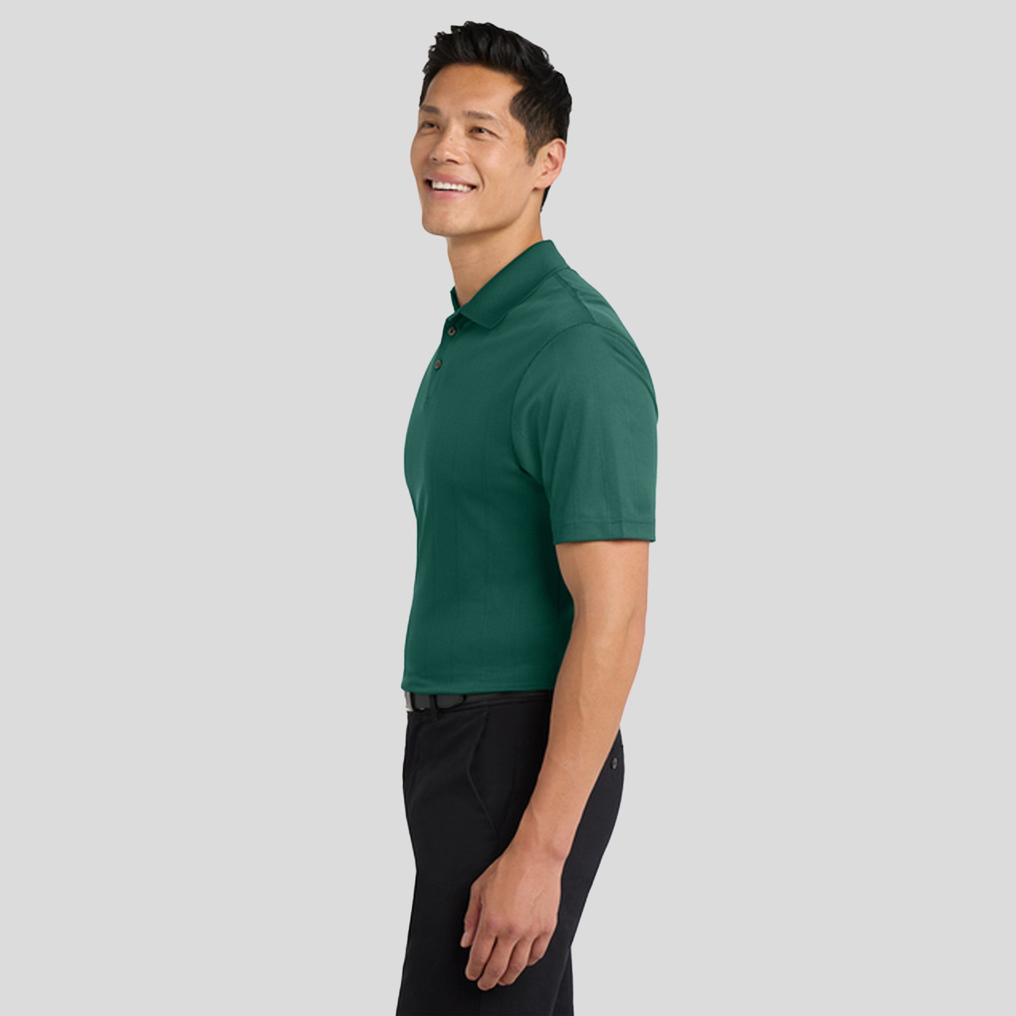 Performance Fine Jacquard Polo | Green Glen
