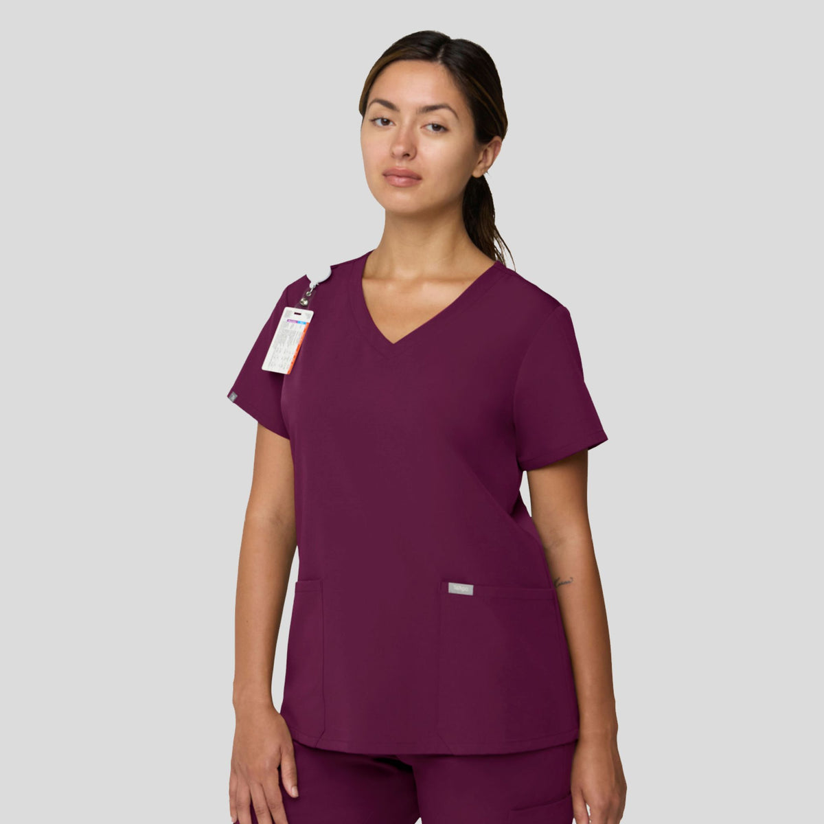 Tempo Women's V-Neck Top | Wine