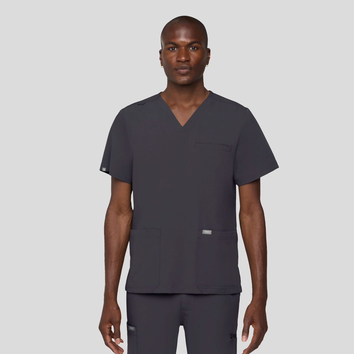 Tempo Men's 3 Pocket V-Neck Top | Pewter