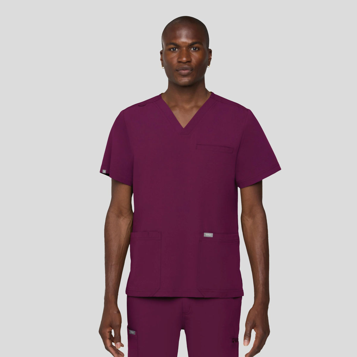 Tempo Men's 3 Pocket V-Neck Top | Wine
