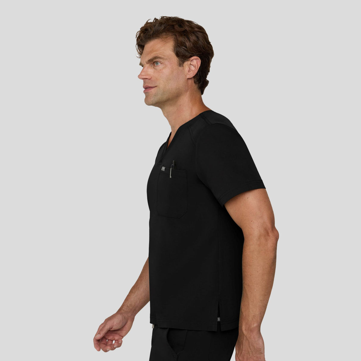 Tempo Men's 1 Pocket V-Neck Top | Black